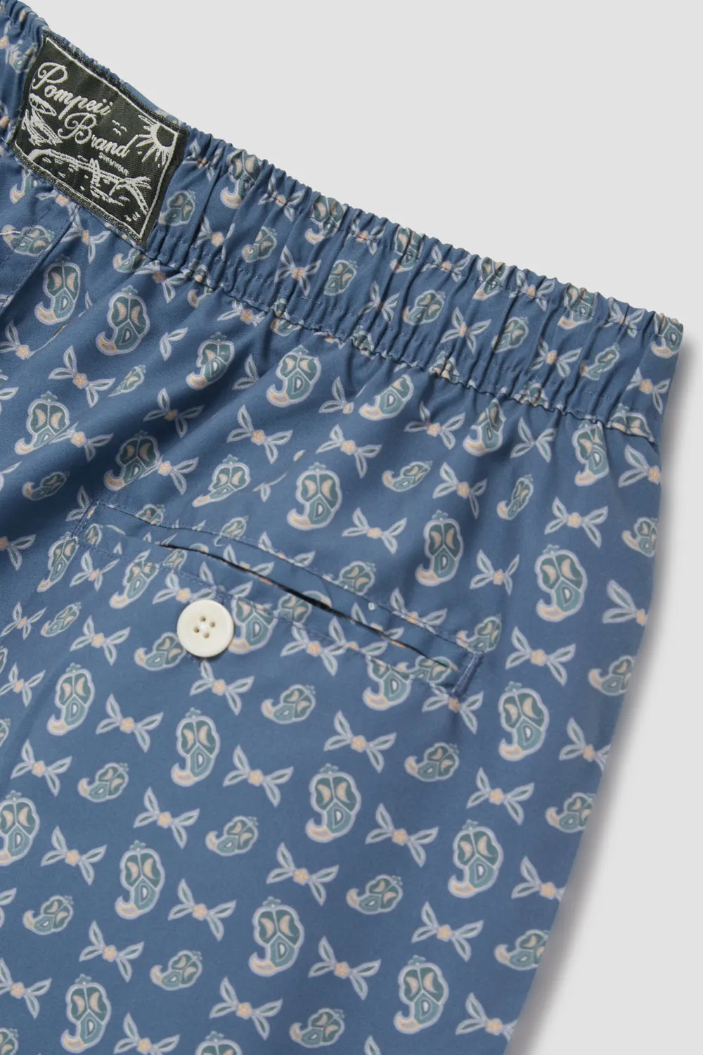 SLATE BLUE MICRO PAISLEY SWIM TRUNKS sold by Pompeii product image thumbnail 3
