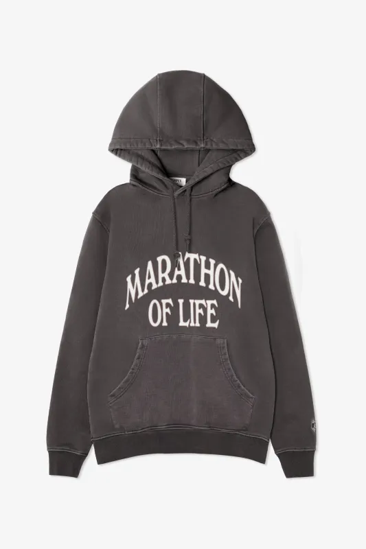 MARATHON REGULAR CHARCOAL HOODIE sold by Pompeii