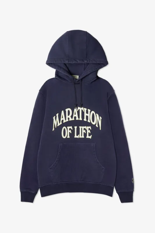 MARATHON REGULAR NAVY HOODIE sold by Pompeii