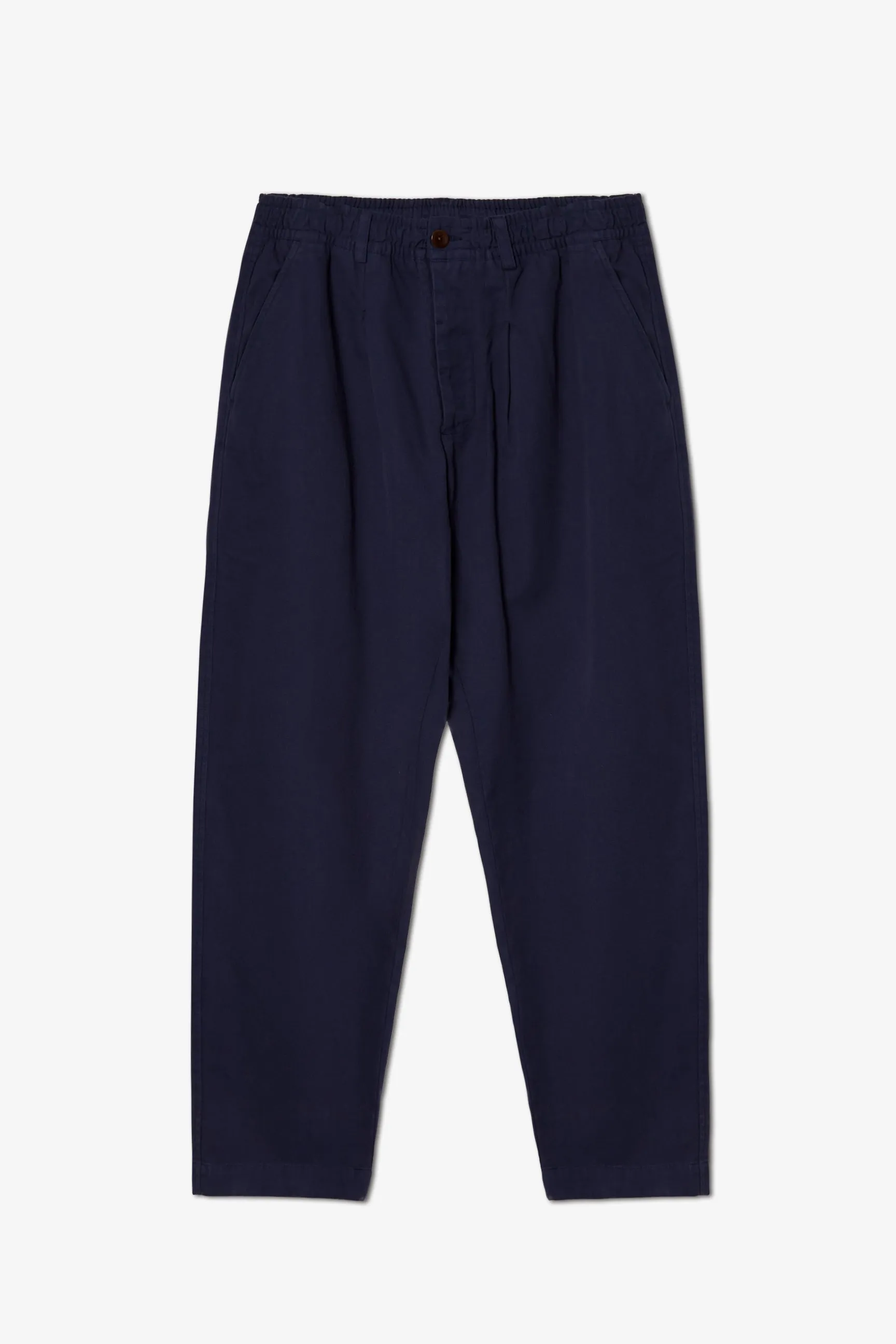 NAVY CANVAS LOOSE TROUSER sold by Pompeii