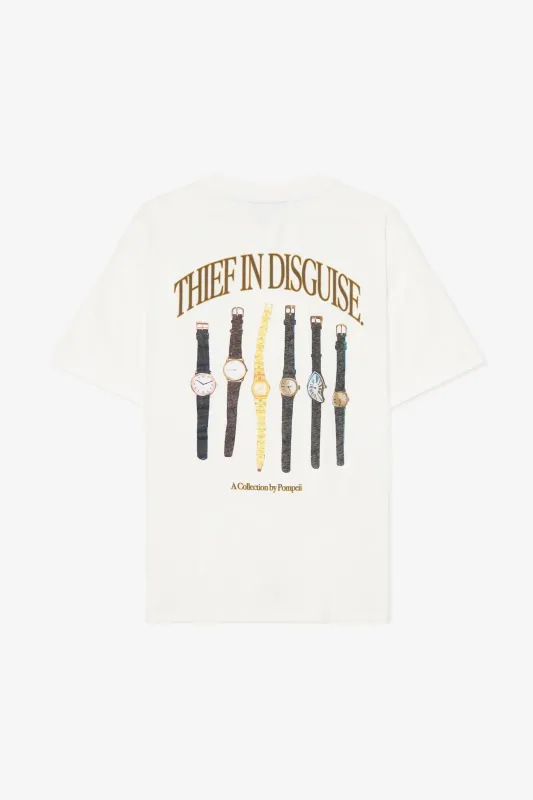 THIEF IN DISGUISE OFF WHITE TEE sold by Pompeii