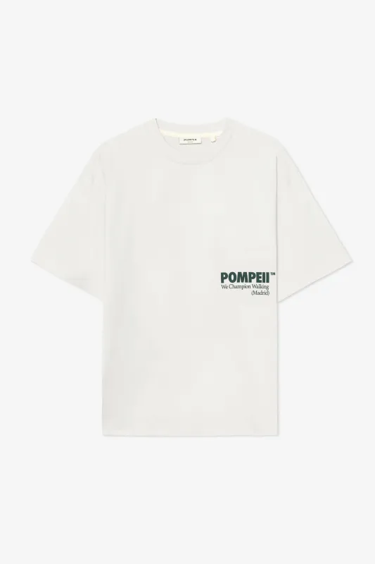 POMPEII OFF WHITE BOXY TEE GREEN sold by Pompeii