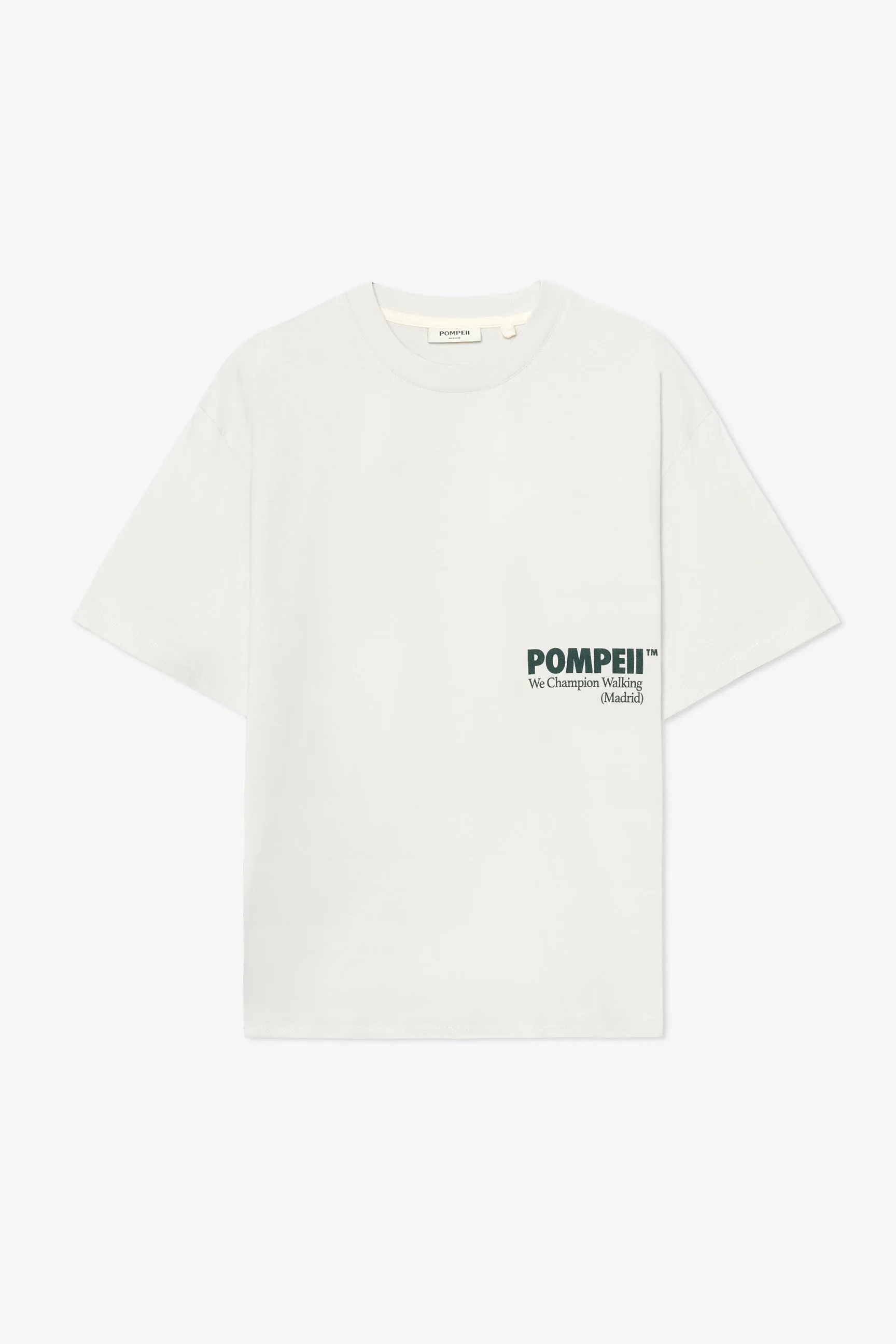 POMPEII OFF WHITE BOXY TEE GREEN sold by Pompeii