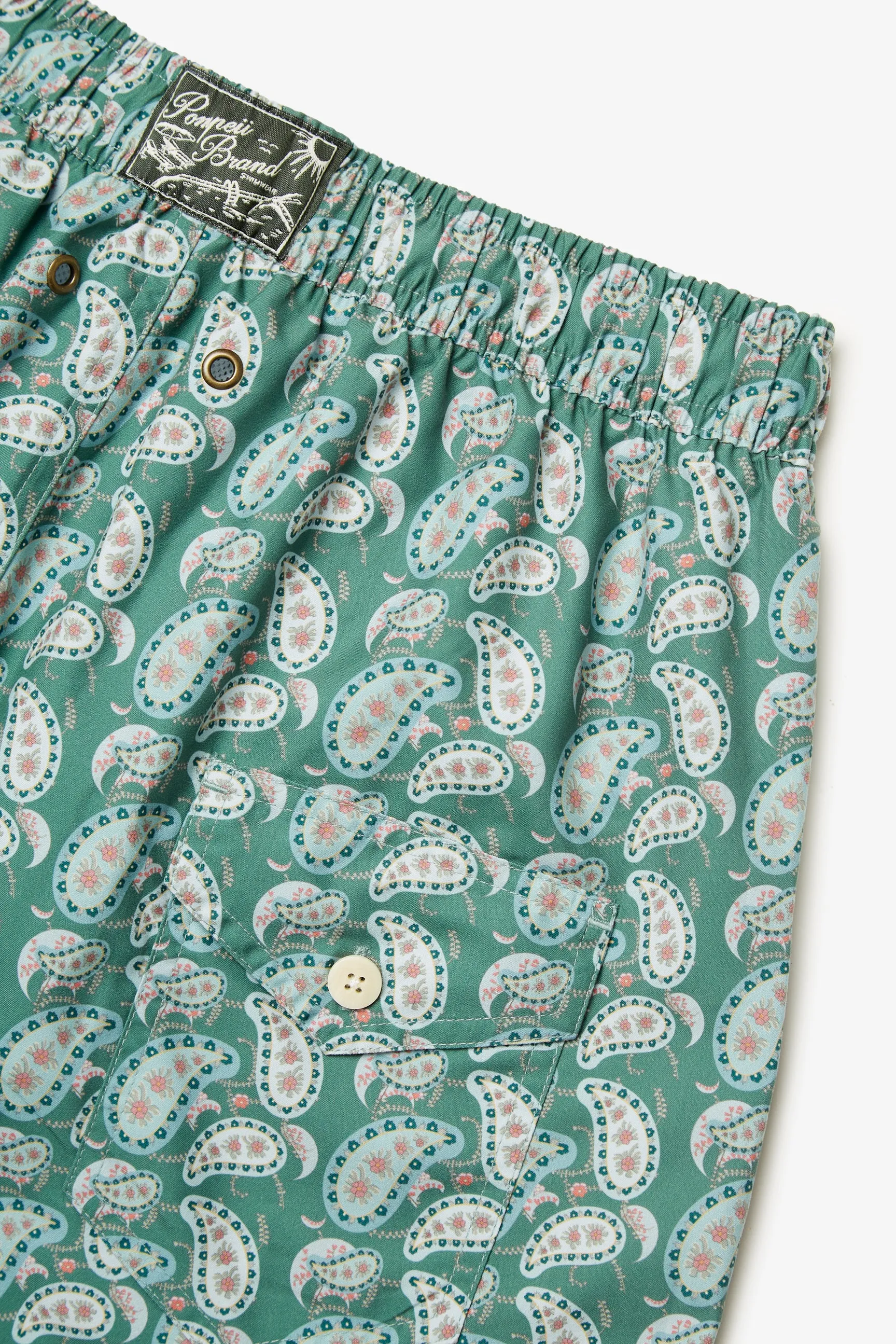 KHAKI BIG PAISLEY SWIM TRUNKS sold by Pompeii product image thumbnail 3