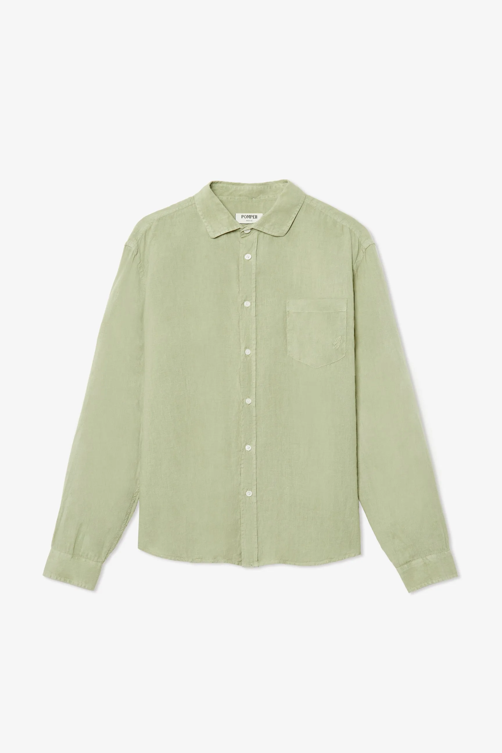 OLIVE LINEN SHIRT sold by Pompeii