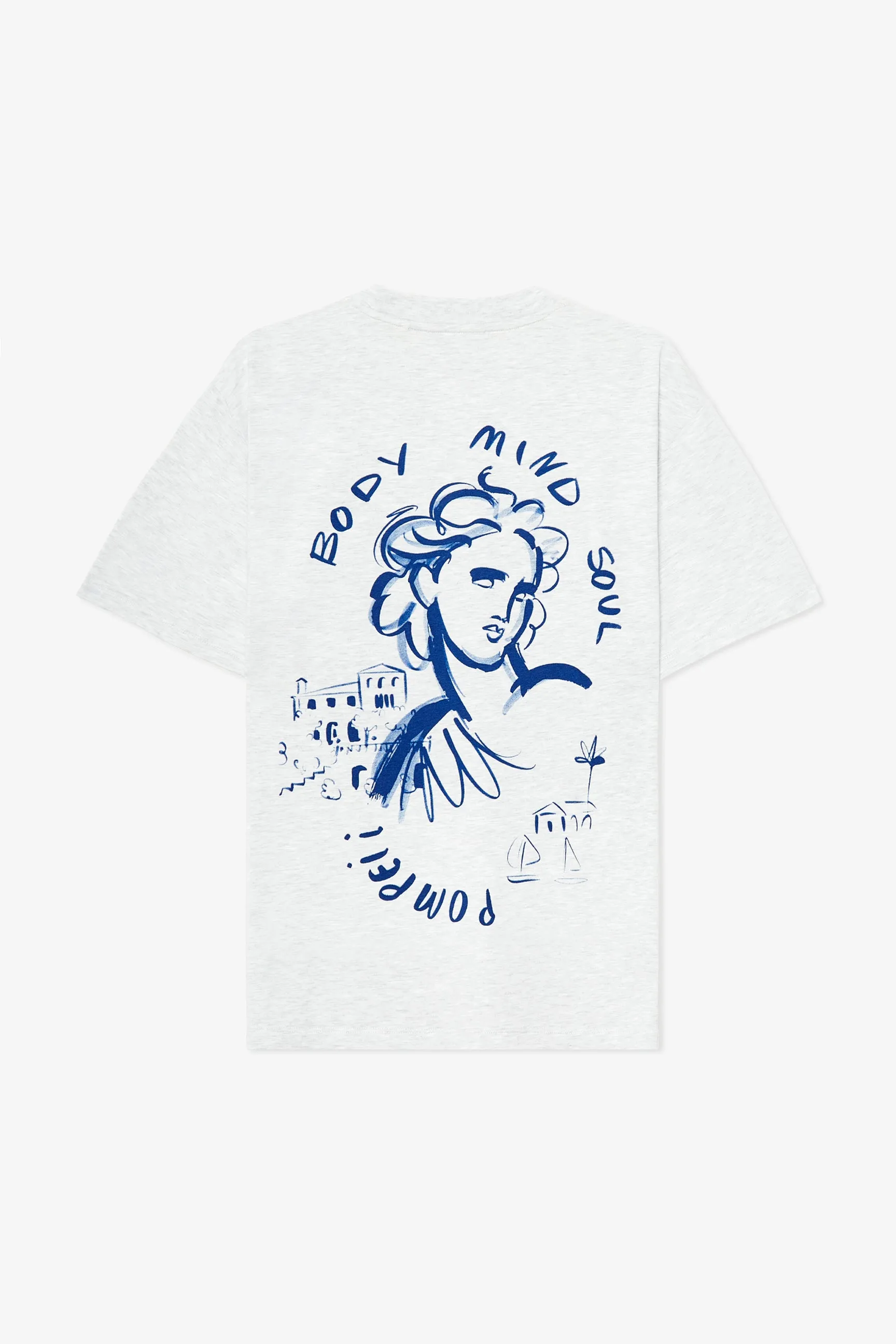 GREY MELANGE SPA GRAPHIC TEE sold by Pompeii