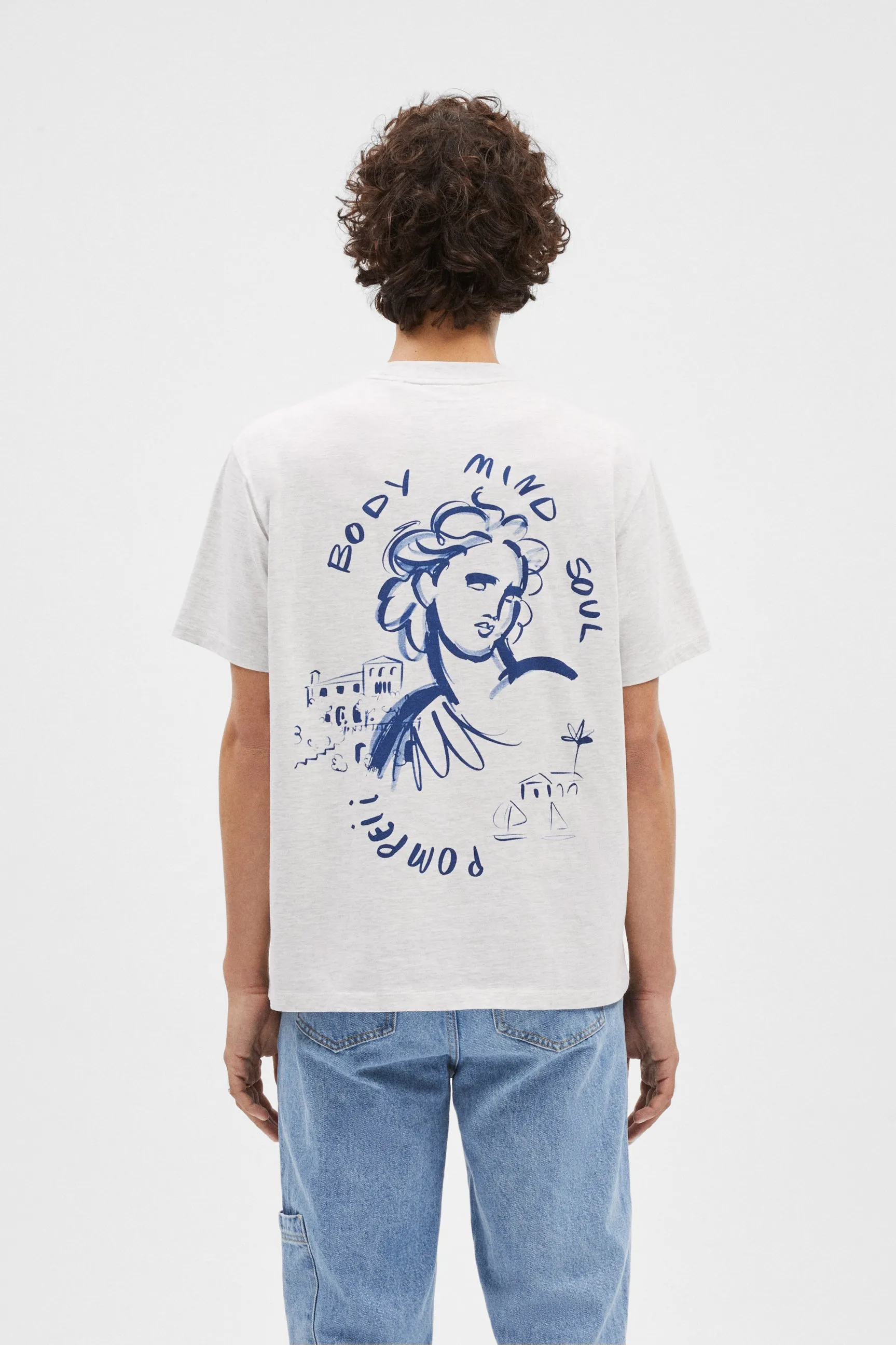 GREY MELANGE SPA GRAPHIC TEE sold by Pompeii product image thumbnail 3