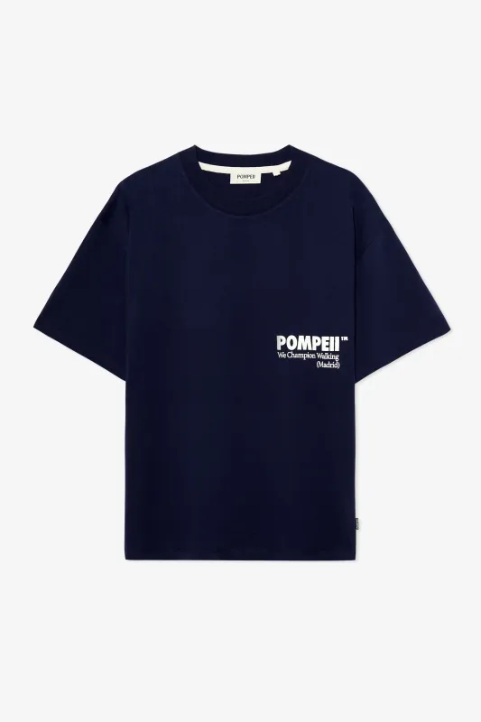 POMPEII NAVY BOXY GRAPHIC TEE sold by Pompeii