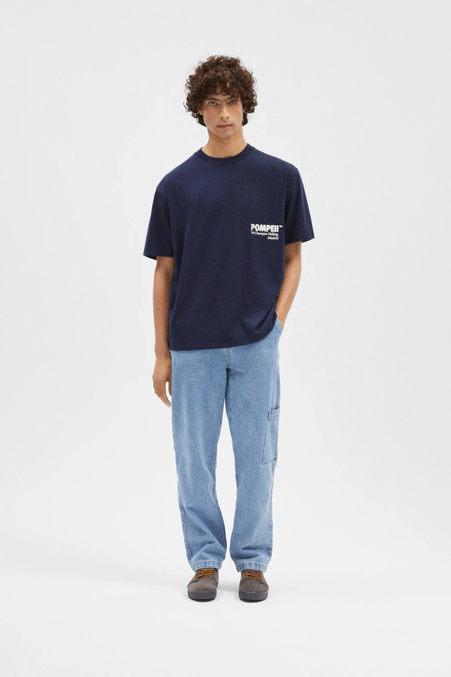 POMPEII NAVY BOXY GRAPHIC TEE sold by Pompeii product image thumbnail 4