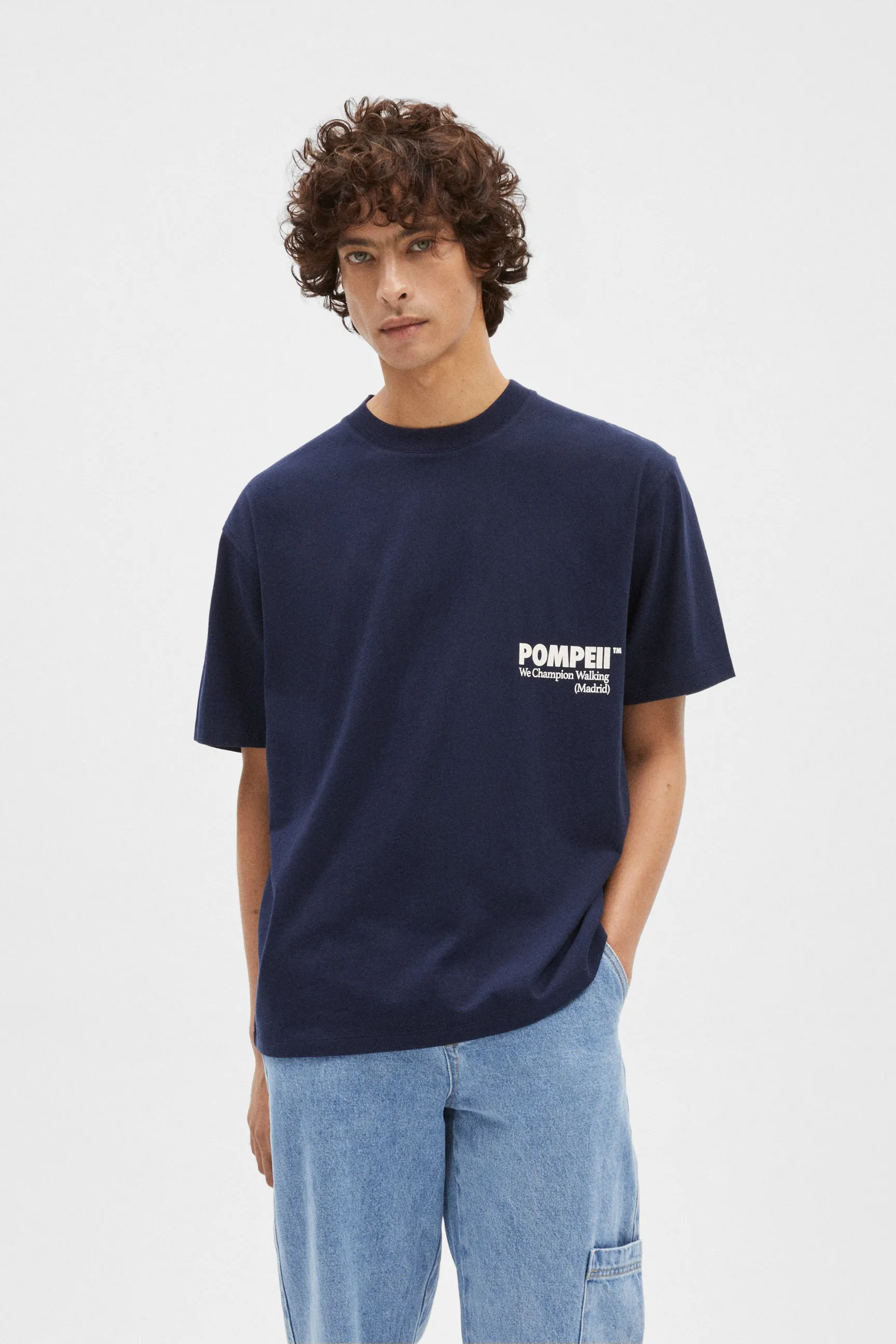 POMPEII NAVY BOXY GRAPHIC TEE sold by Pompeii product image thumbnail 2
