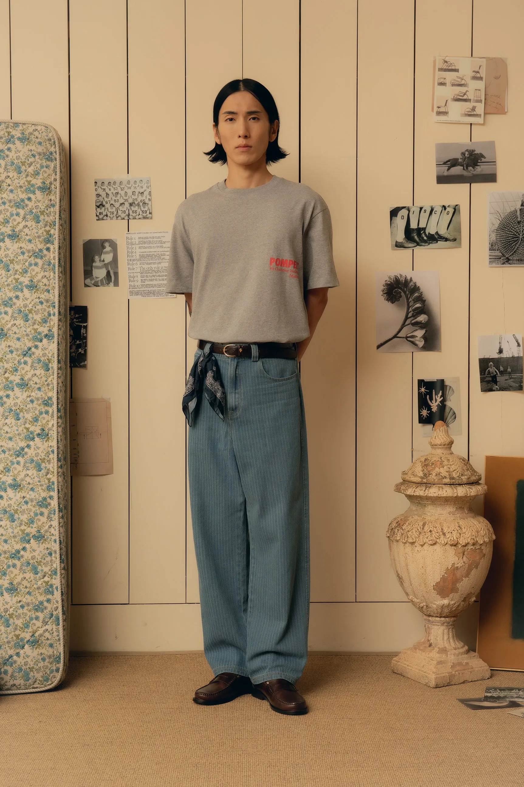 POMPEII CLASSIC GREY BOXY TEE sold by Pompeii product image thumbnail 2