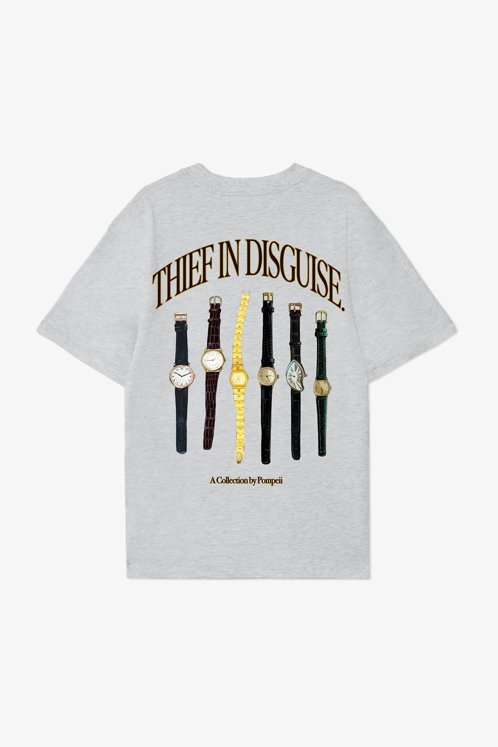 THIEF IN DISGUISE GREY MÉLANGE TEE sold by Pompeii