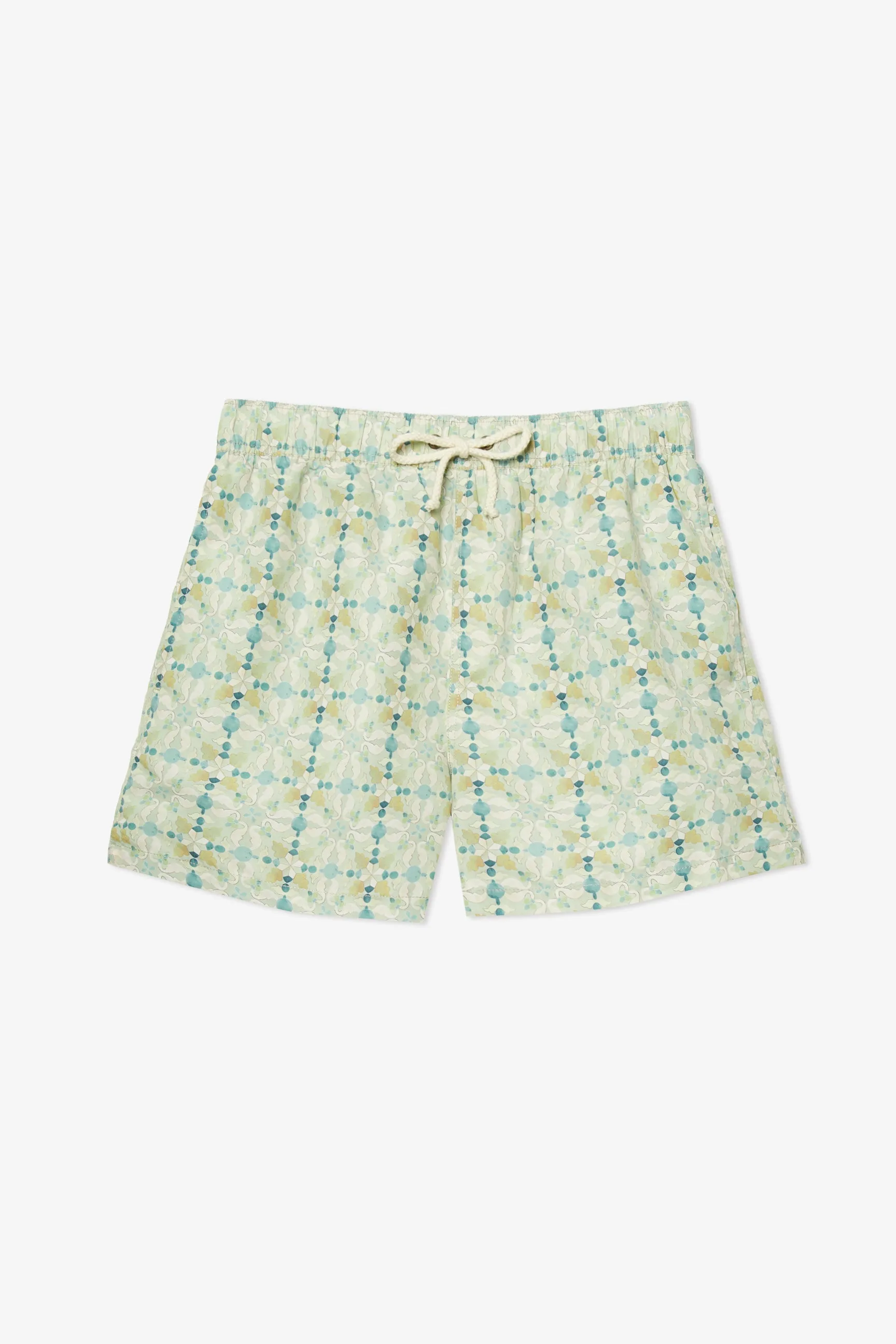 MEDITERRANEAN TILE ALOE SWIM TRUNKS sold by Pompeii
