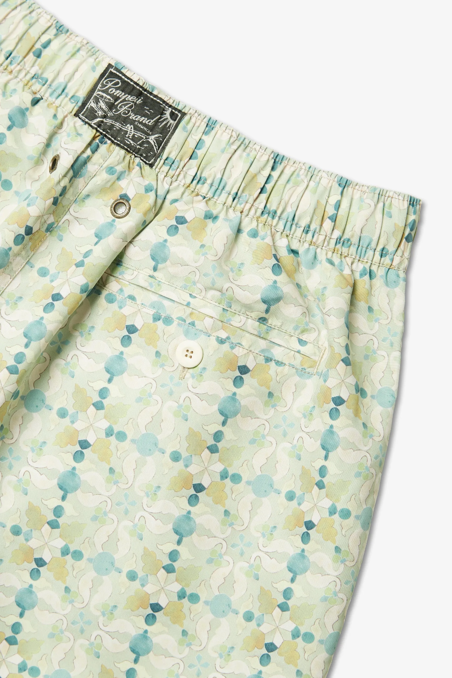 MEDITERRANEAN TILE ALOE SWIM TRUNKS sold by Pompeii product image thumbnail 3