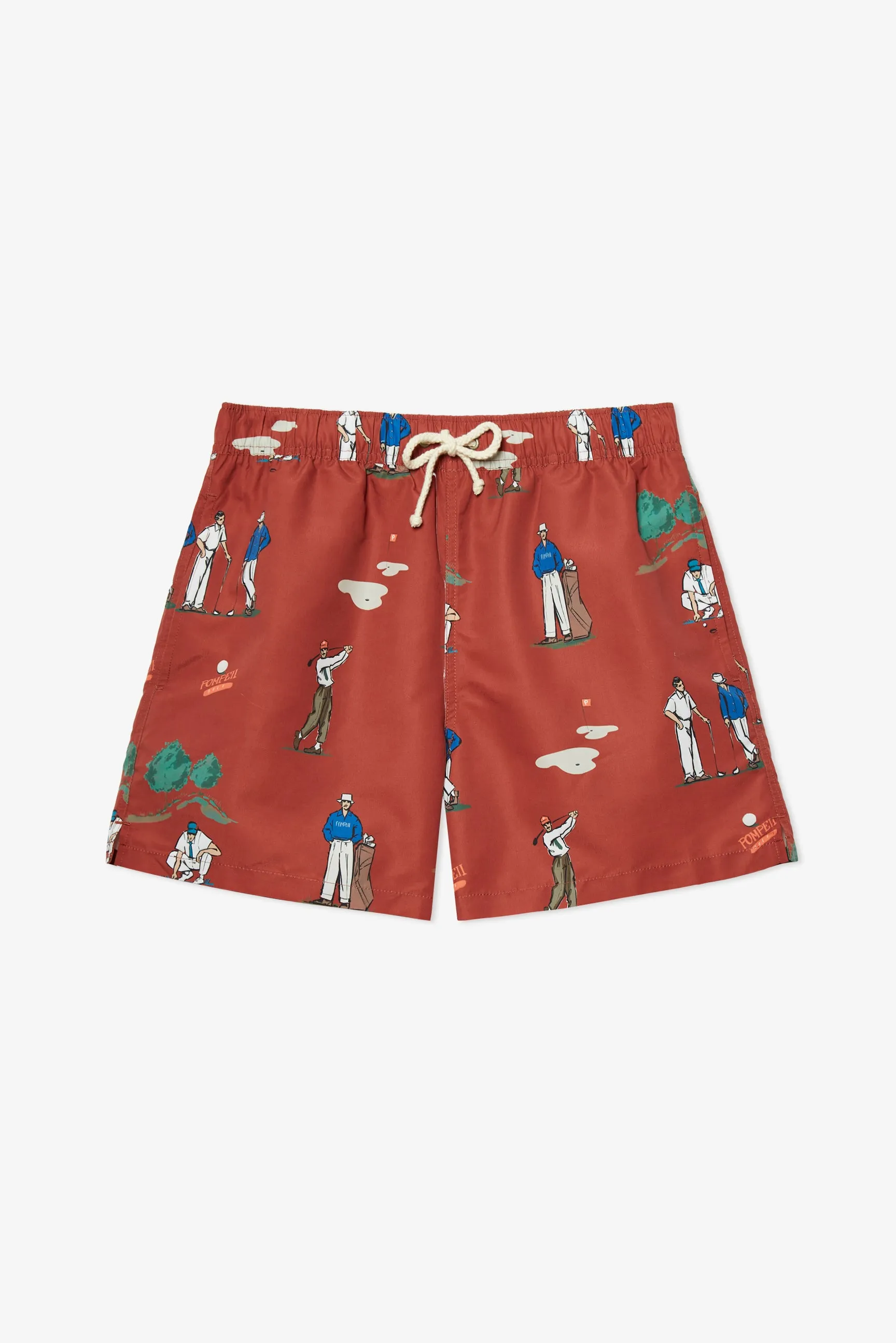 GOLF RUBY RED SWIM TRUNKS sold by Pompeii