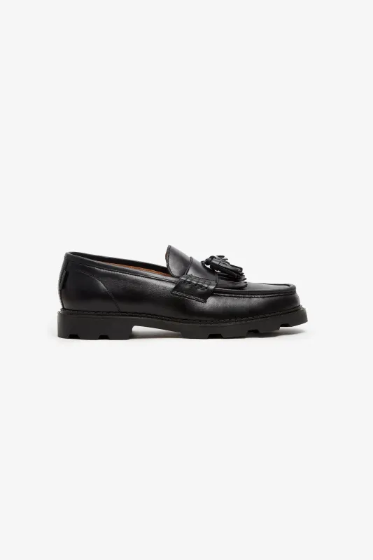 MODENA LEATHER TASSEL BLACK sold by Pompeii