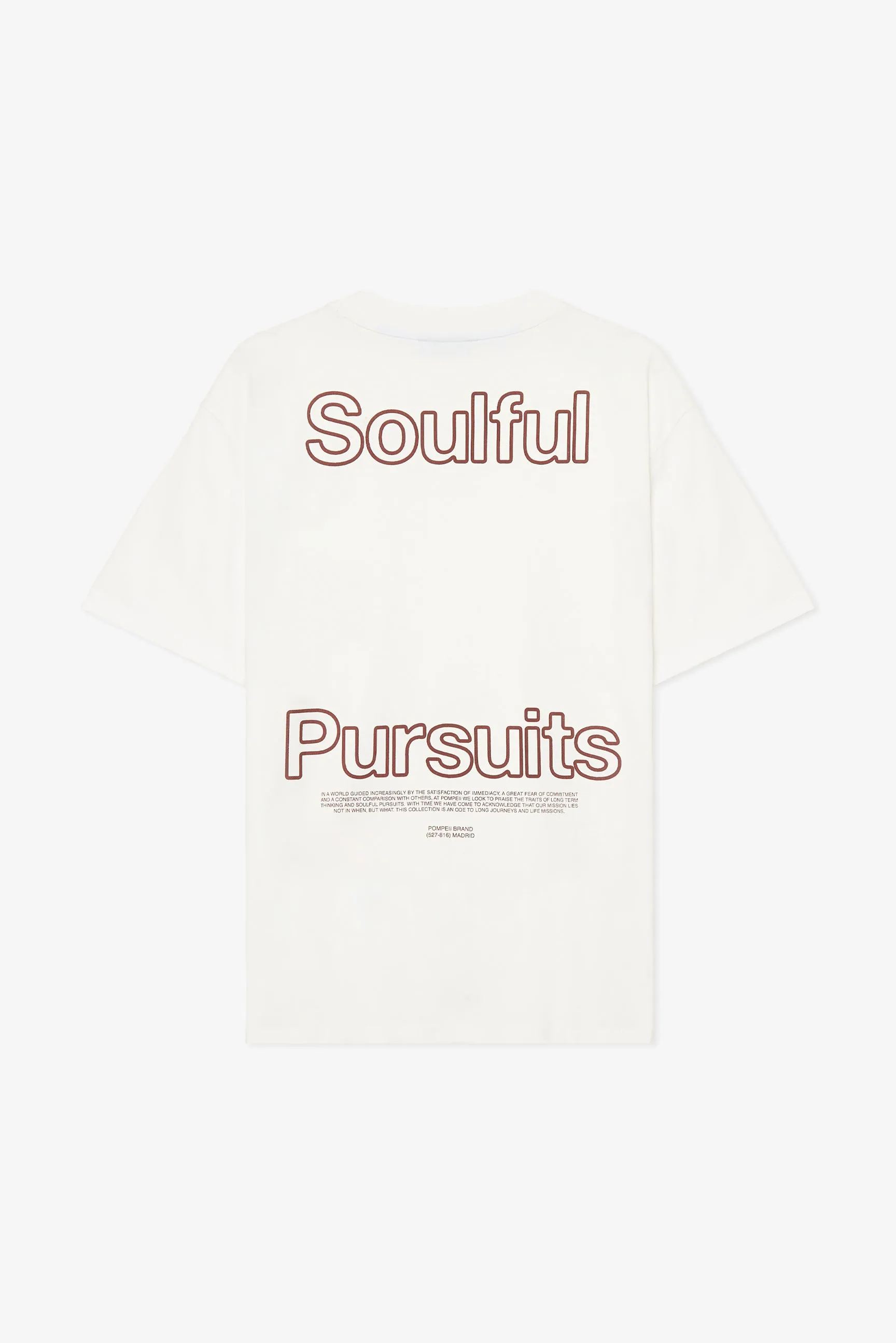 SOULFUL PURSUITS OFF WHITE TEE sold by Pompeii