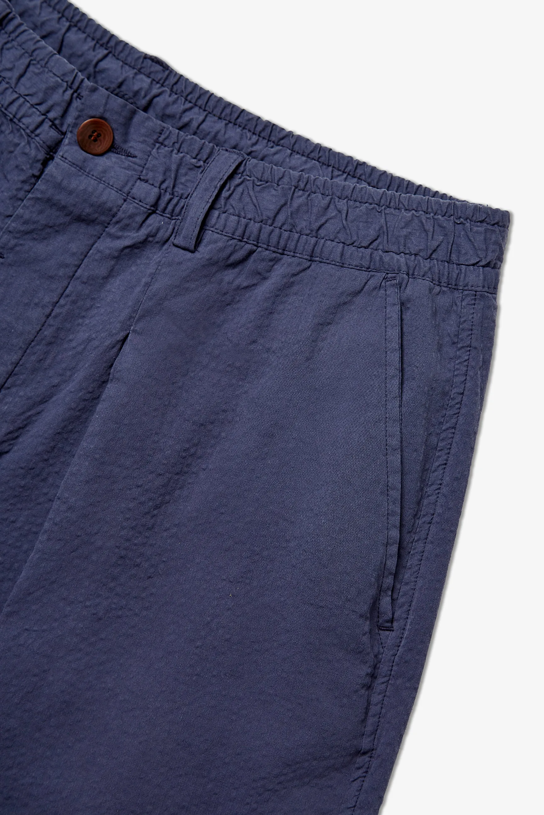 LOOSE NAVY SEERSUCKER TROUSER sold by Pompeii product image thumbnail 3