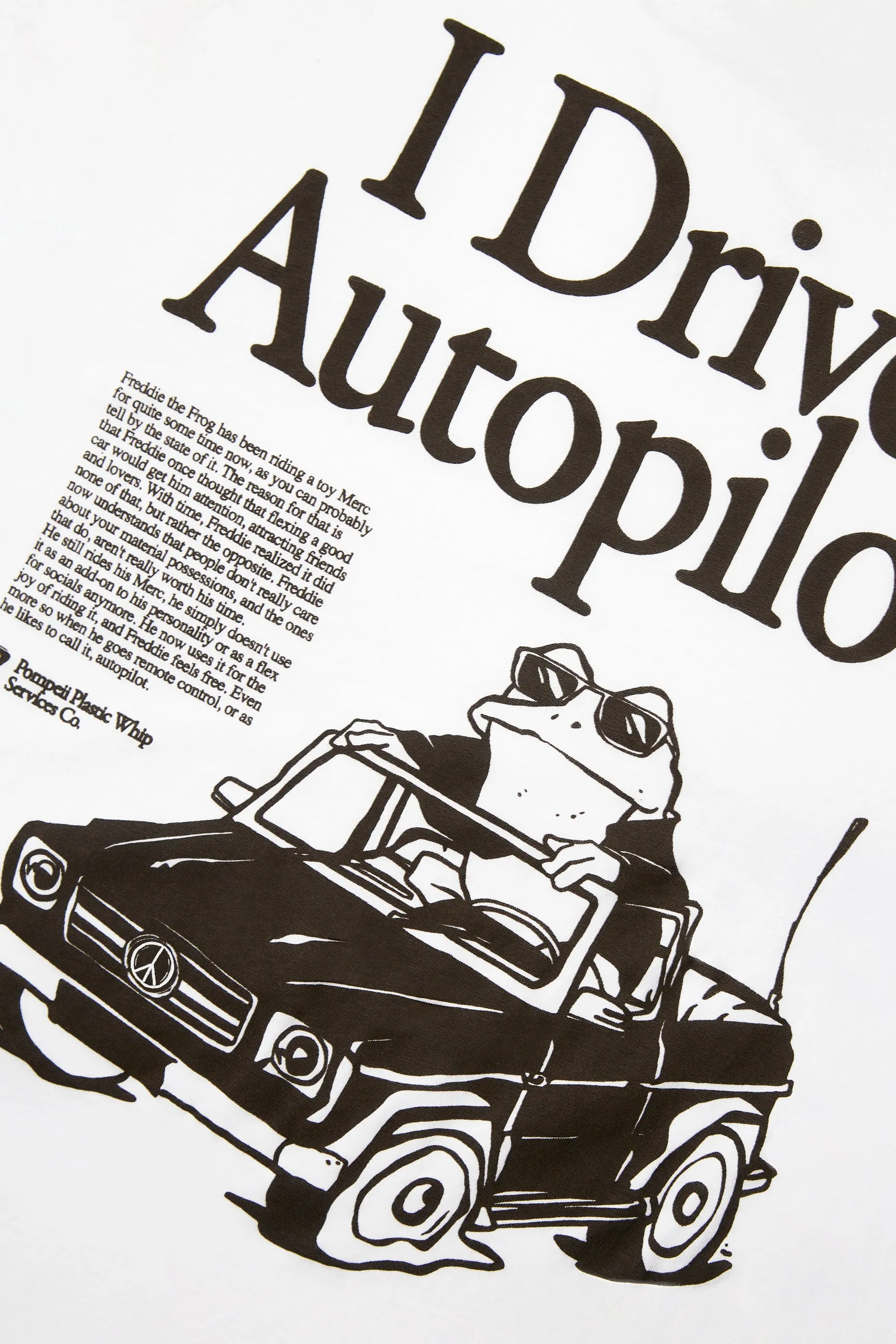 AUTOPILOT WHITE TEE sold by Pompeii product image thumbnail 4