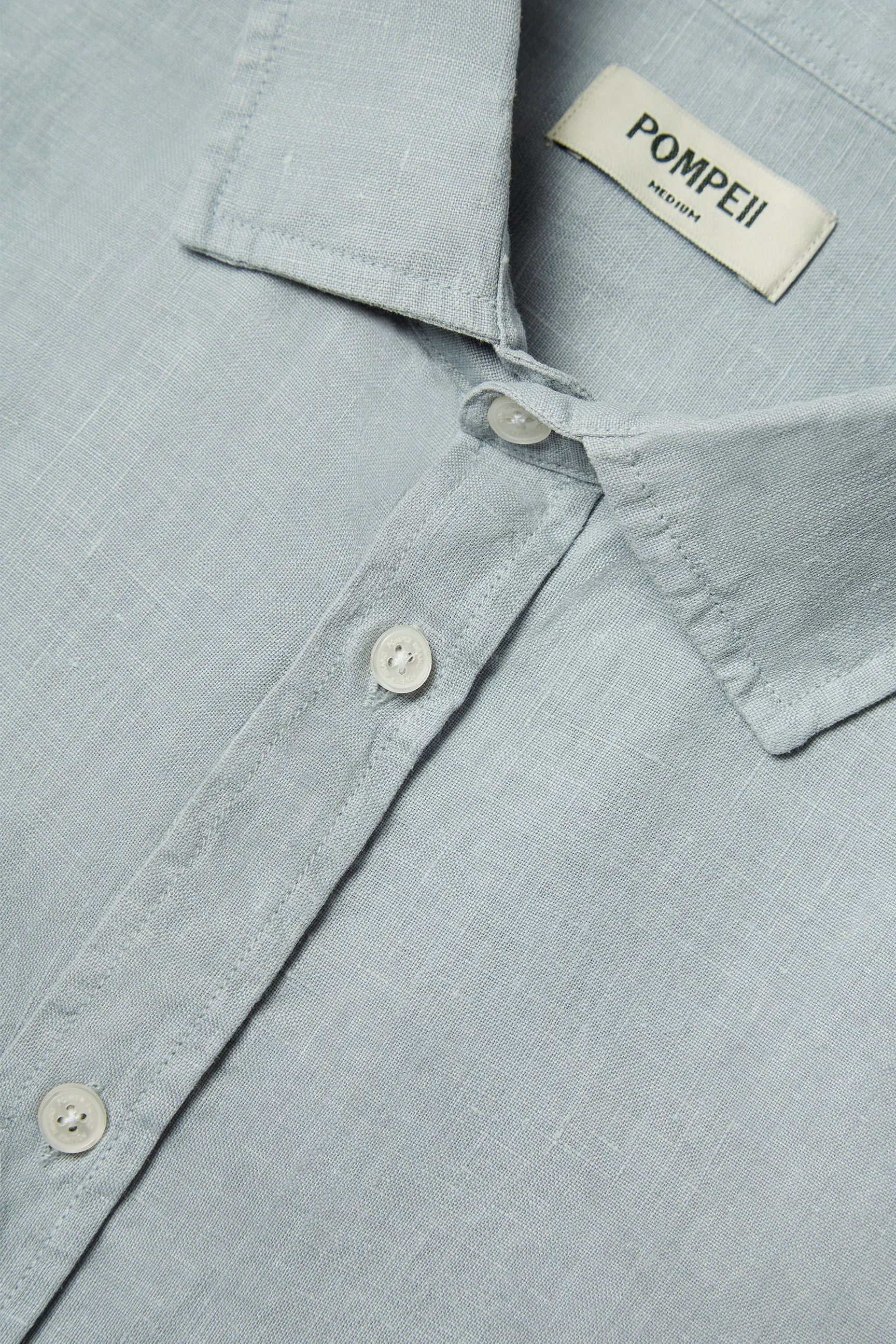 LIGHT BLUE LINEN BOXY SHIRT sold by Pompeii product image thumbnail 3