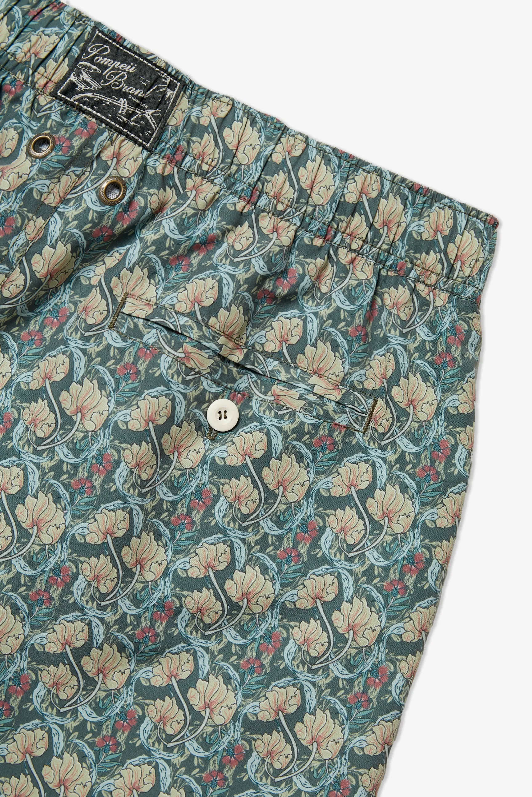 KHAKI FLOWER SWIM TRUNKS sold by Pompeii product image thumbnail 3