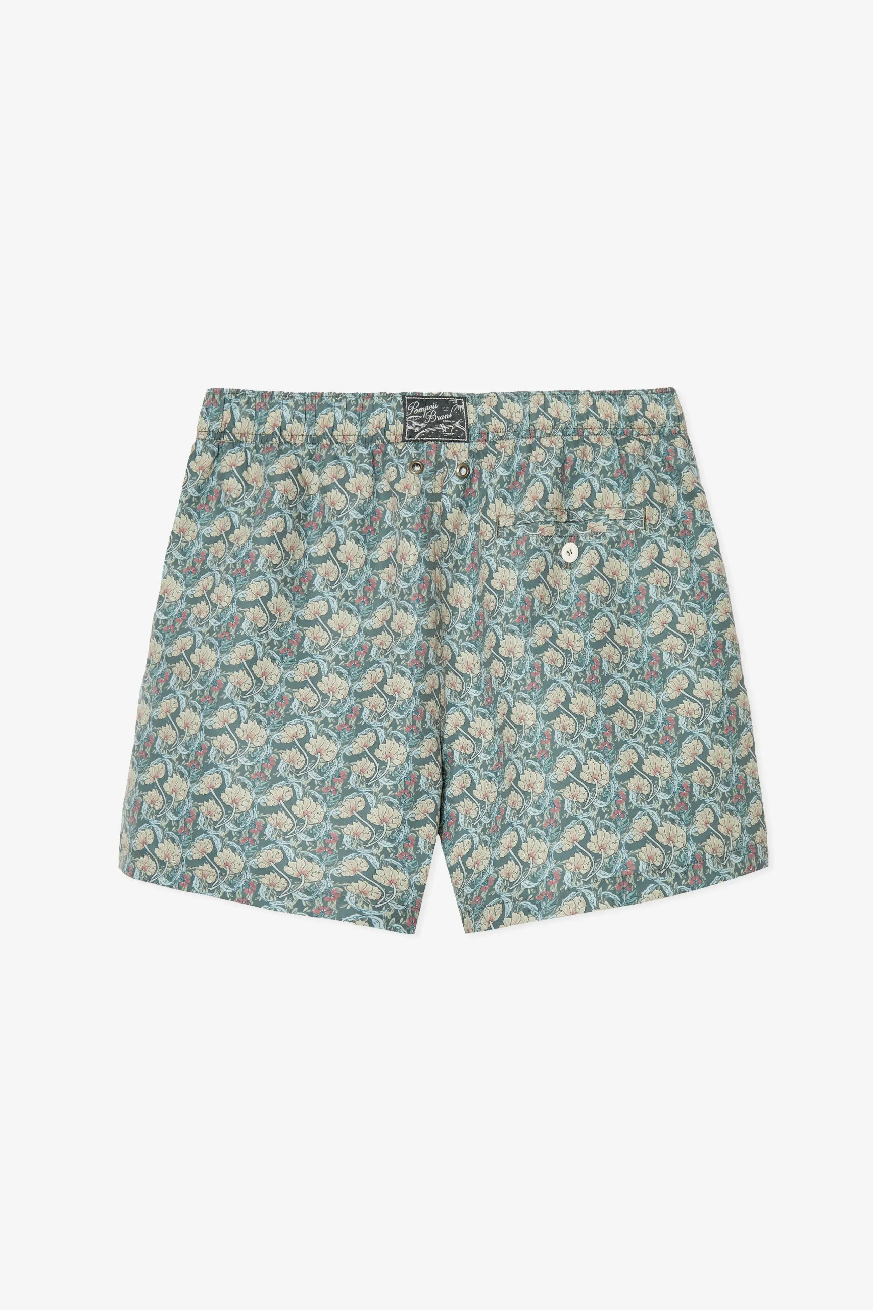 KHAKI FLOWER SWIM TRUNKS sold by Pompeii product image thumbnail 2