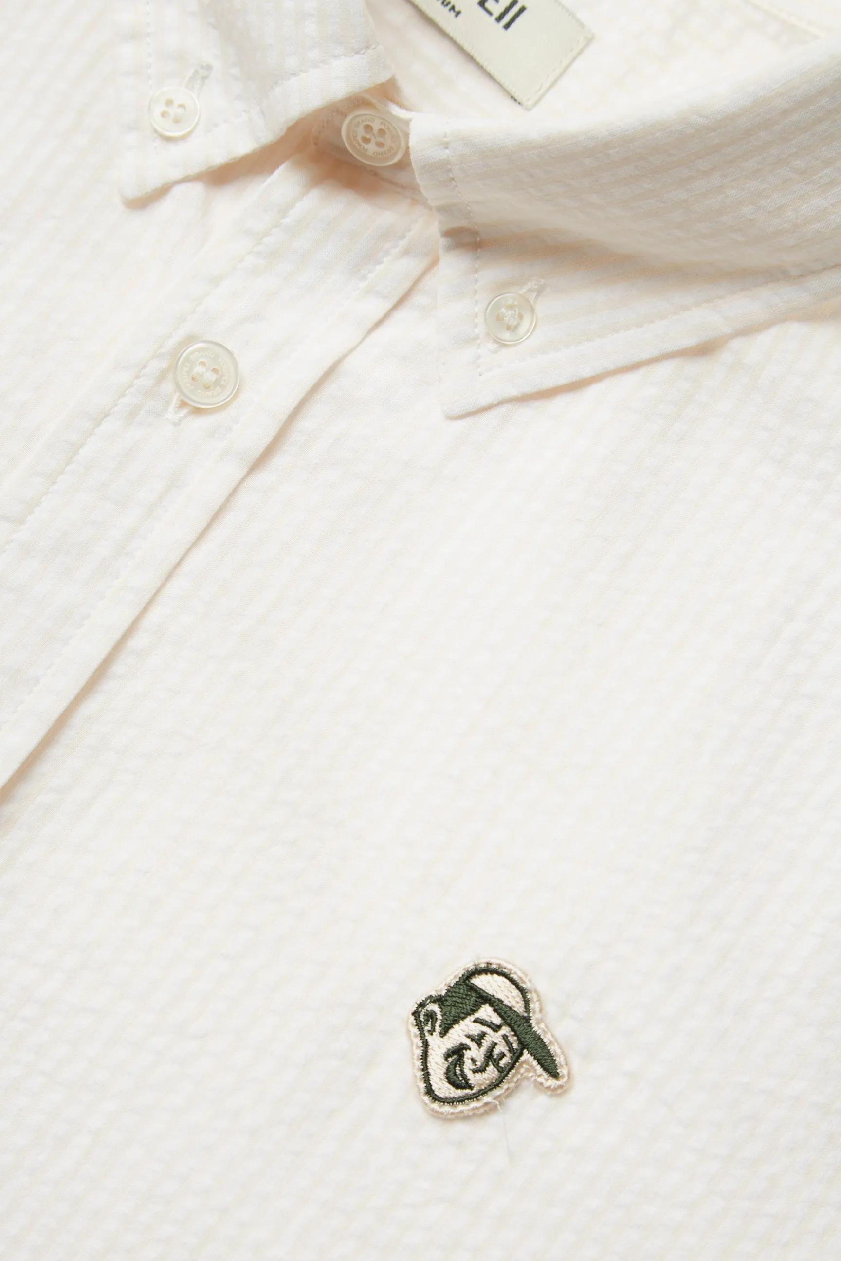 EMILIO SEERSUCKER OAT SHIRT sold by Pompeii product image thumbnail 3