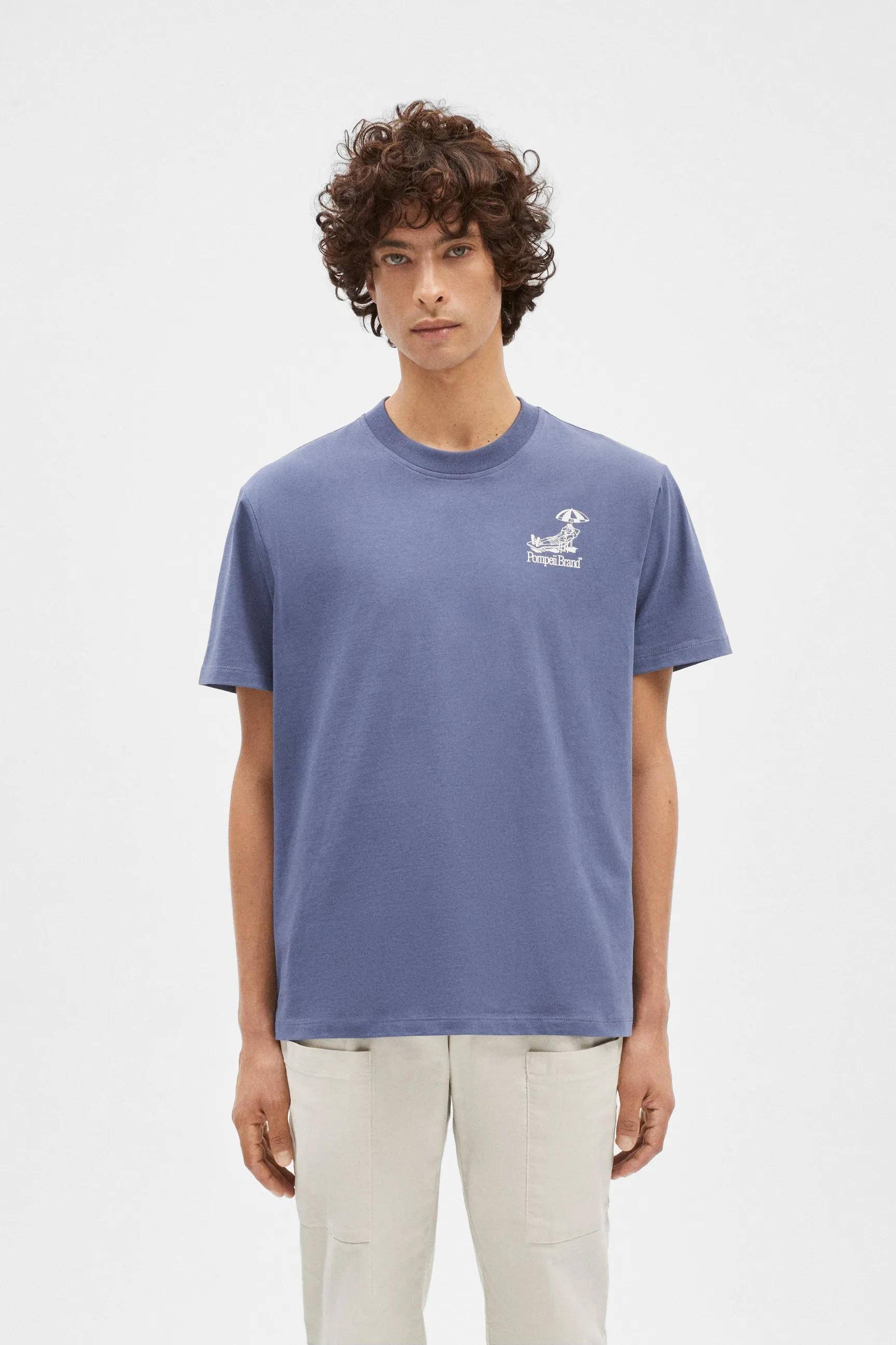 SLATE BLUE SUN BATHING EMILIO GRAPHIC TEE sold by Pompeii product image thumbnail 2