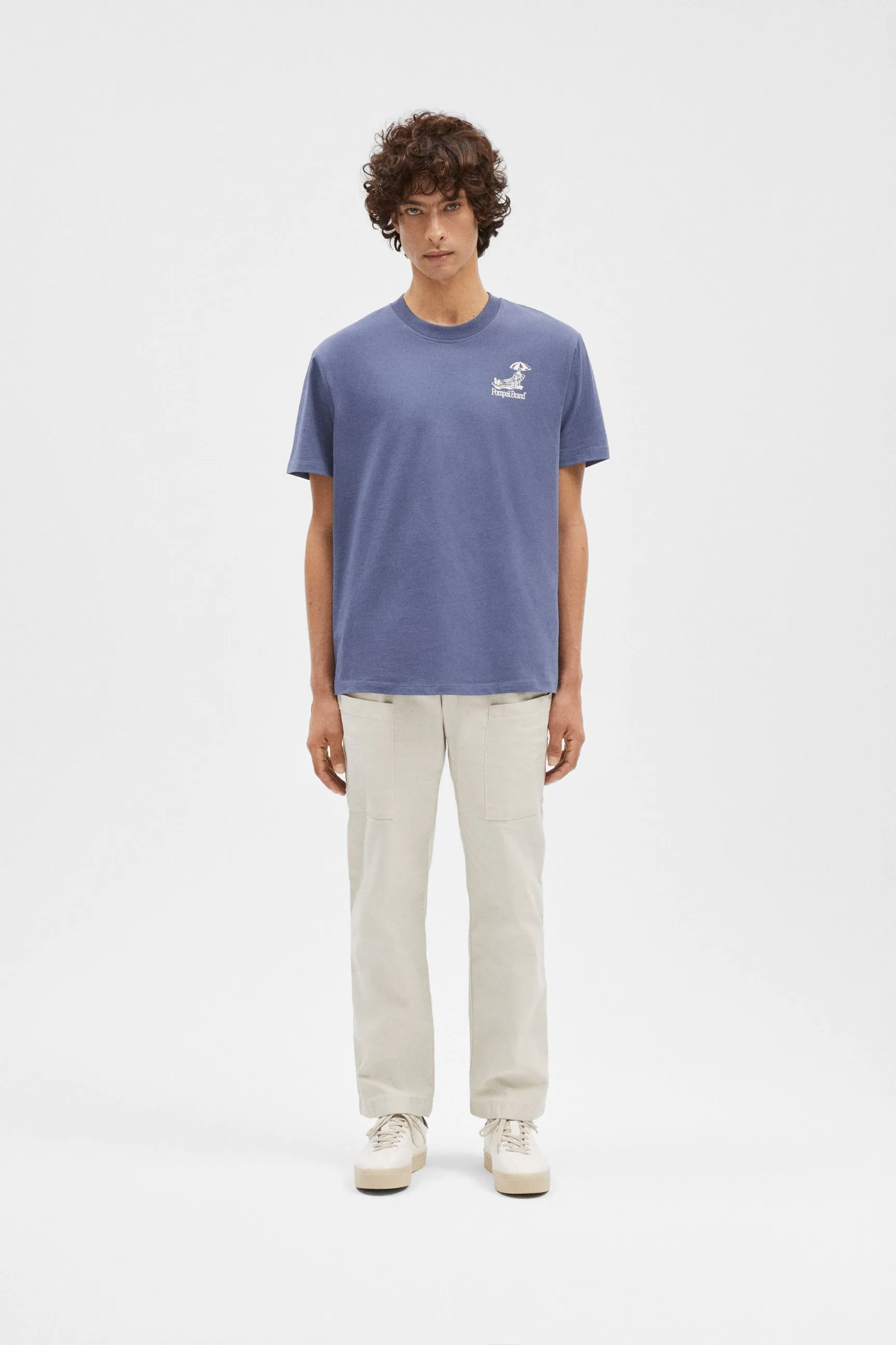 SLATE BLUE SUN BATHING EMILIO GRAPHIC TEE sold by Pompeii product image thumbnail 4