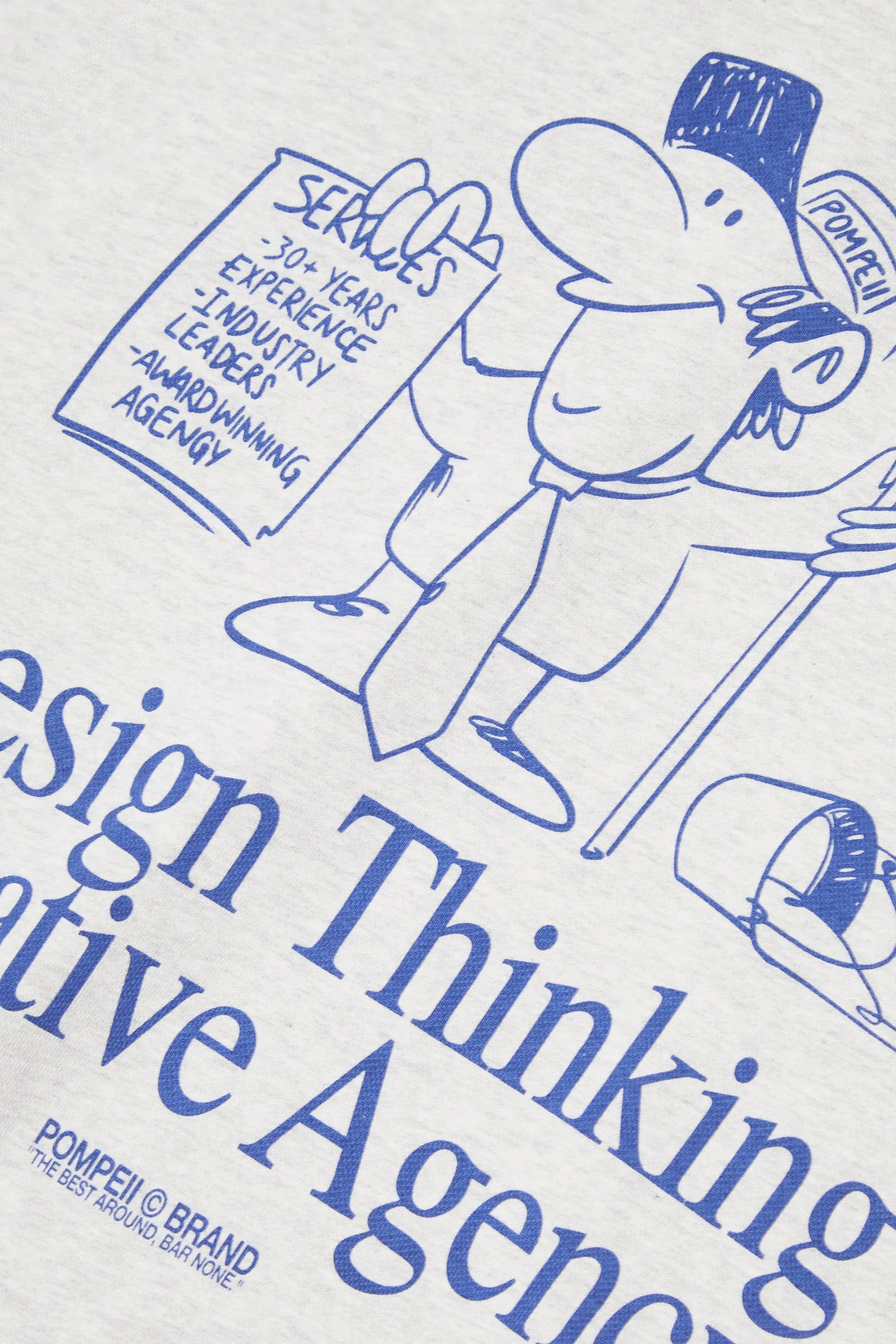 CREATIVE AGENCY LIGHT GREY MELLANGE RELAXED CREWNECK sold by Pompeii product image thumbnail 3