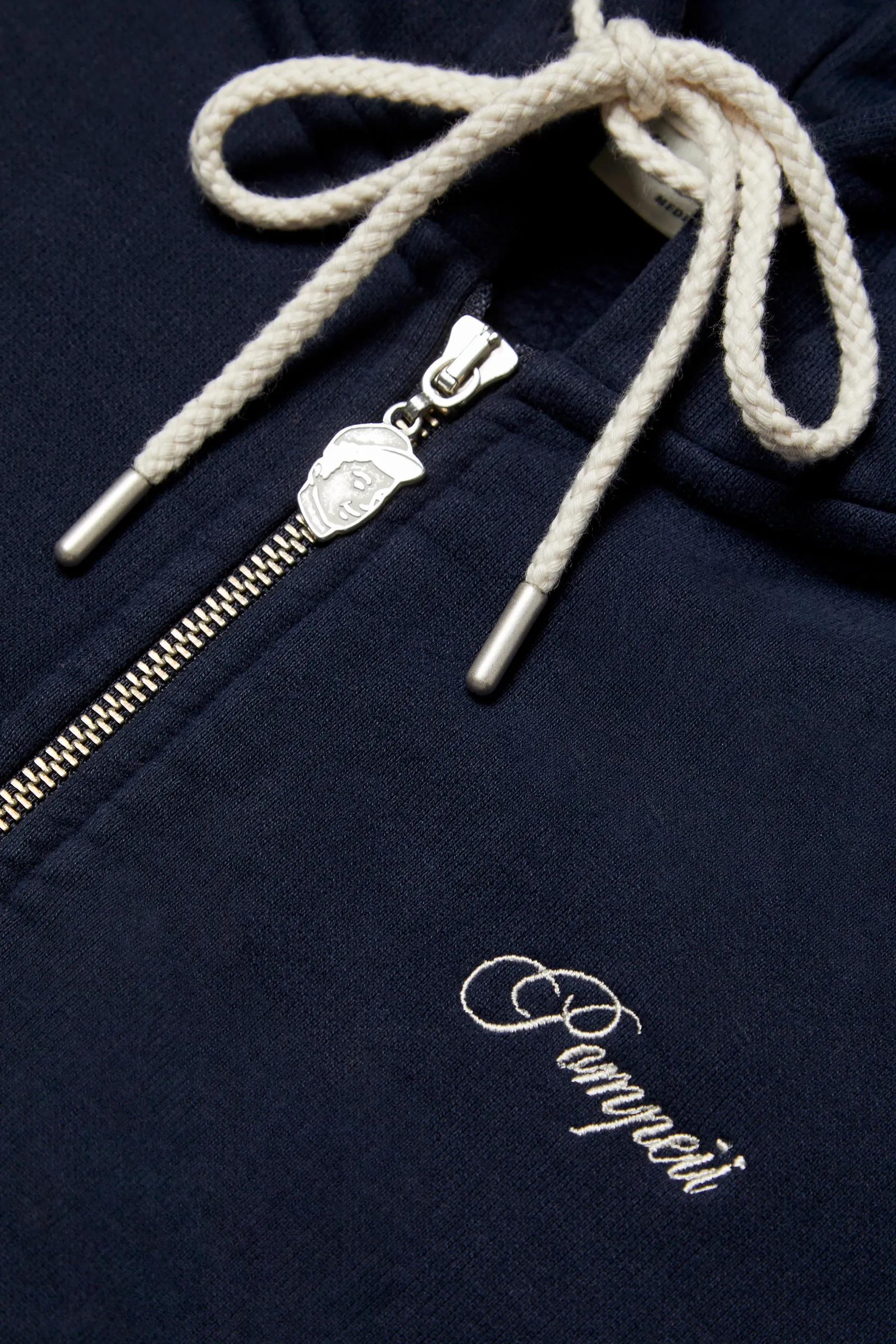 NAVY ZIPPED HOODIE sold by Pompeii product image thumbnail 3