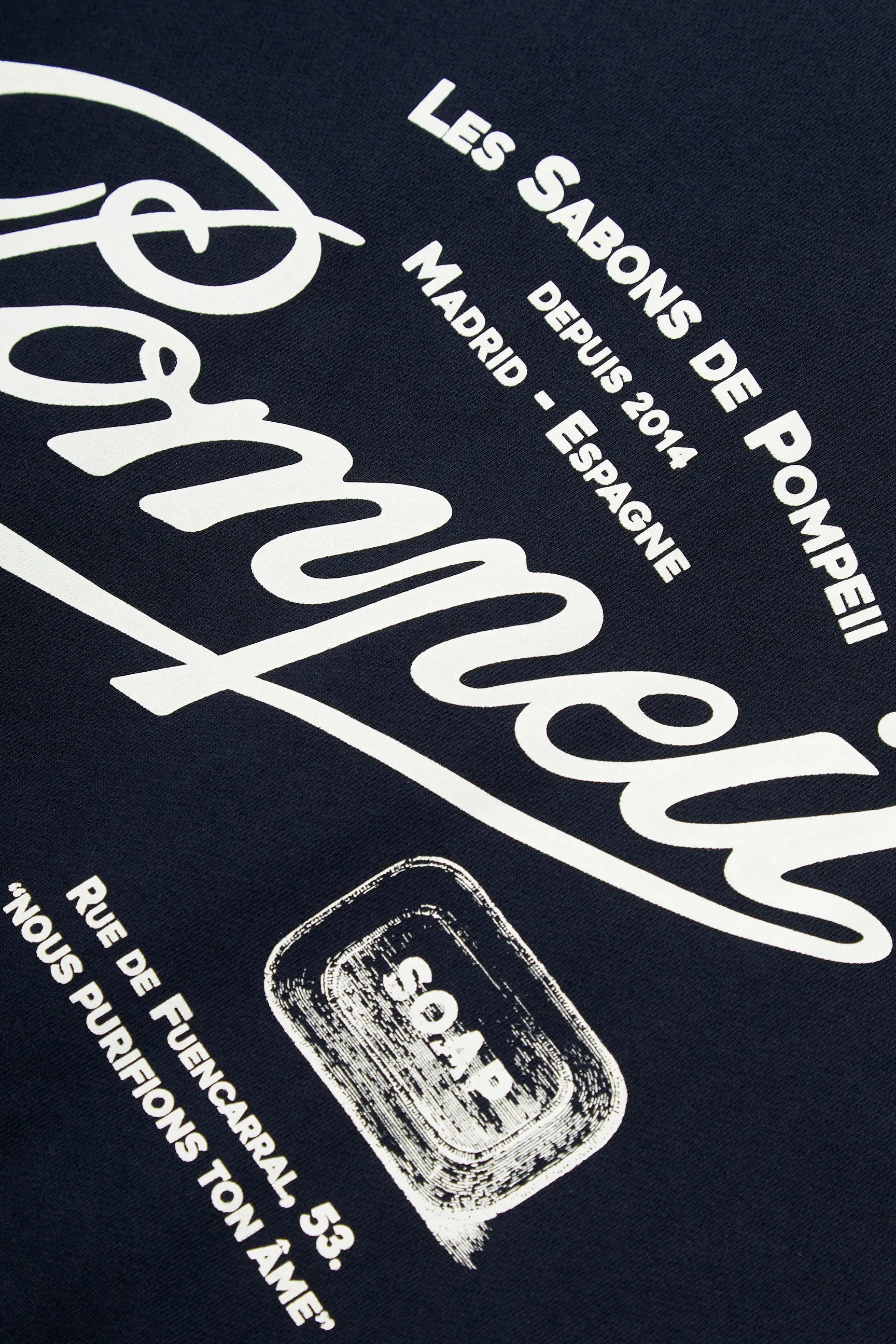 SABONS DE POMPEII NAVY REGULAR HOODIE sold by Pompeii product image thumbnail 3