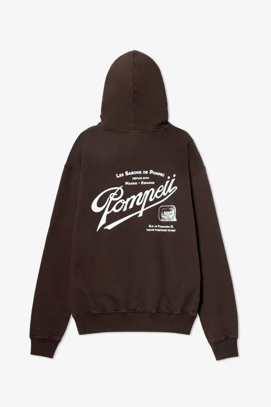 SABONS DE POMPEII DARK CHOCOLATE REGULAR HOODIE sold by Pompeii