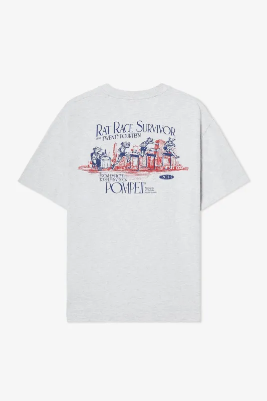 RAT RACE RETRO GREY TEE sold by Pompeii