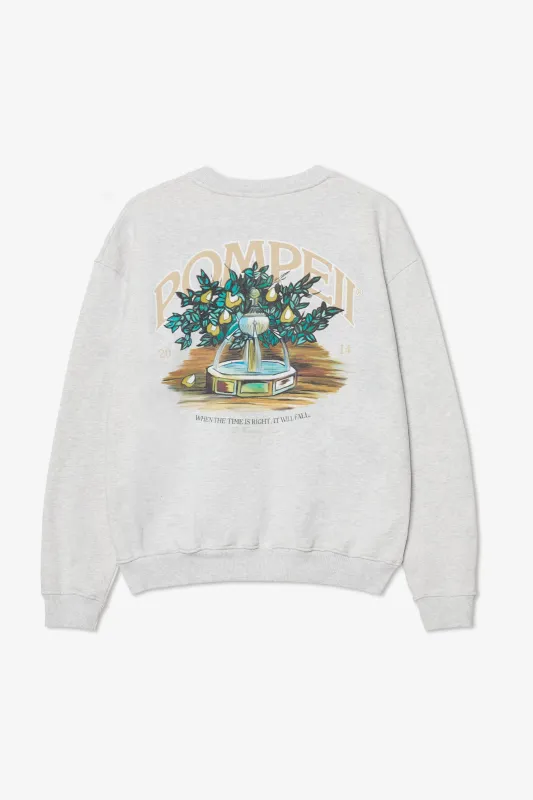 FOUNTAIN LIGHT GREY MÉLANGE CREWNECK sold by Pompeii