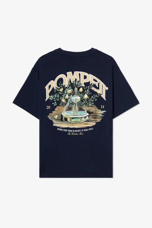 FOUNTAIN NAVY REGULAR GRAPHIC TEE sold by Pompeii