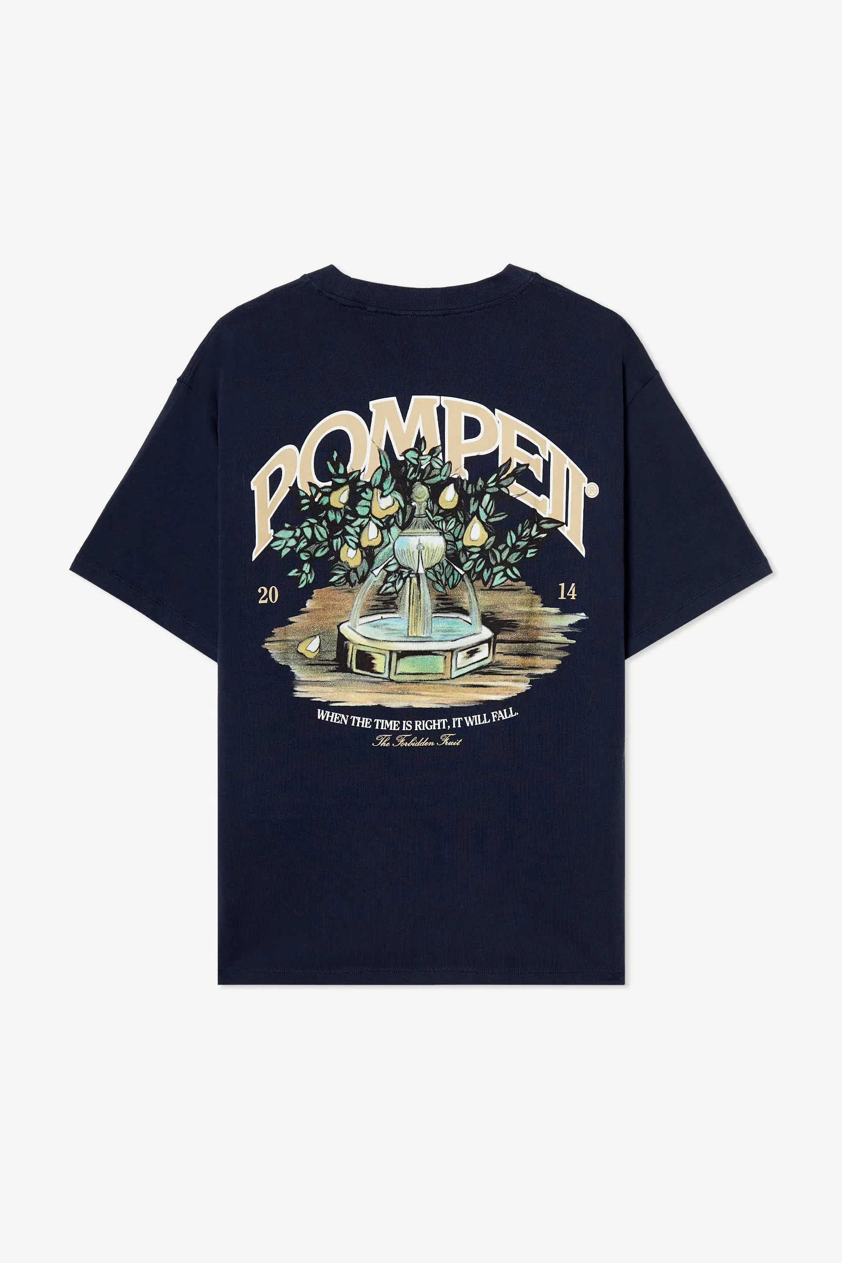 FOUNTAIN NAVY REGULAR GRAPHIC TEE sold by Pompeii