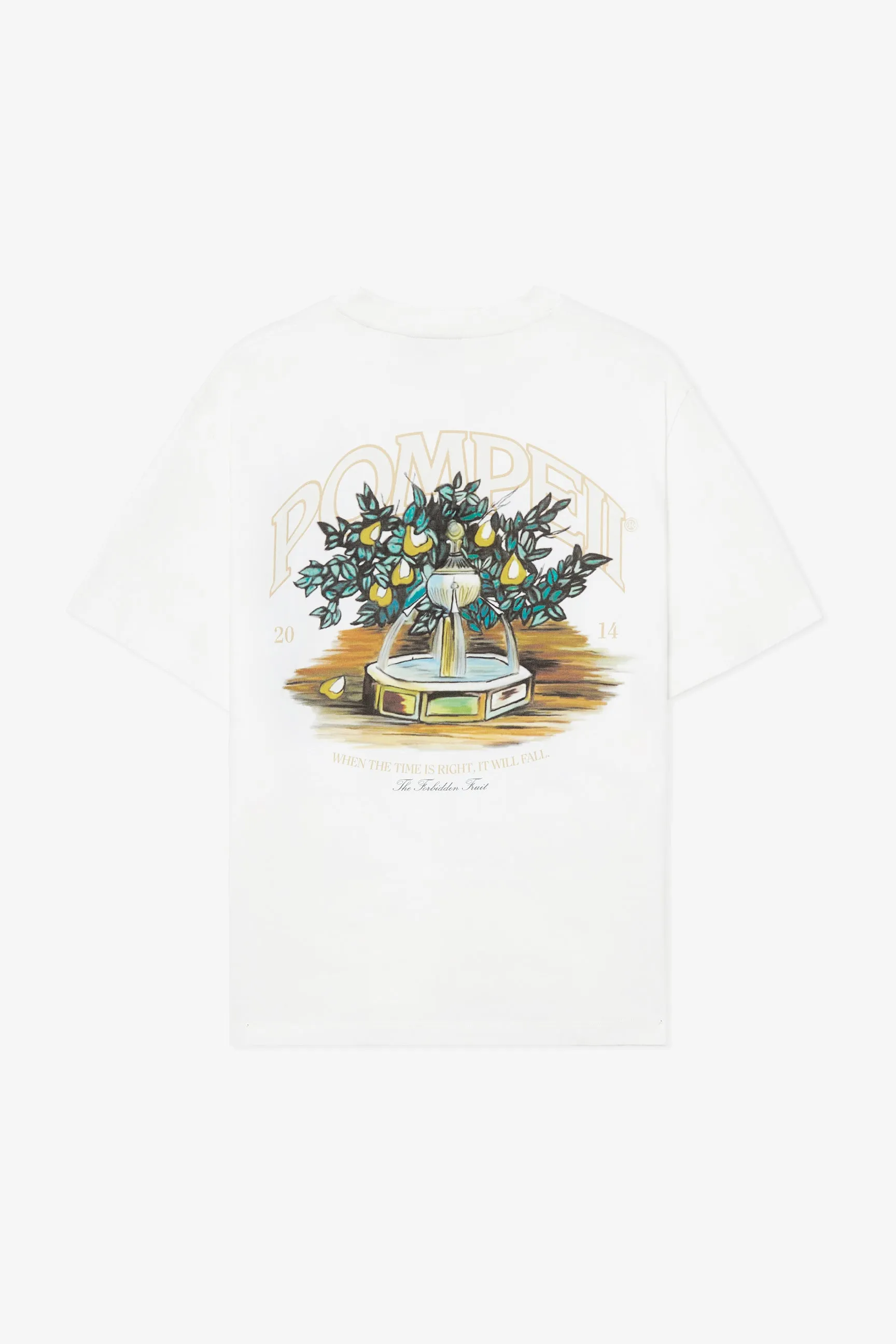 FOUNTAIN WHITE REGULAR GRAPHIC TEE sold by Pompeii