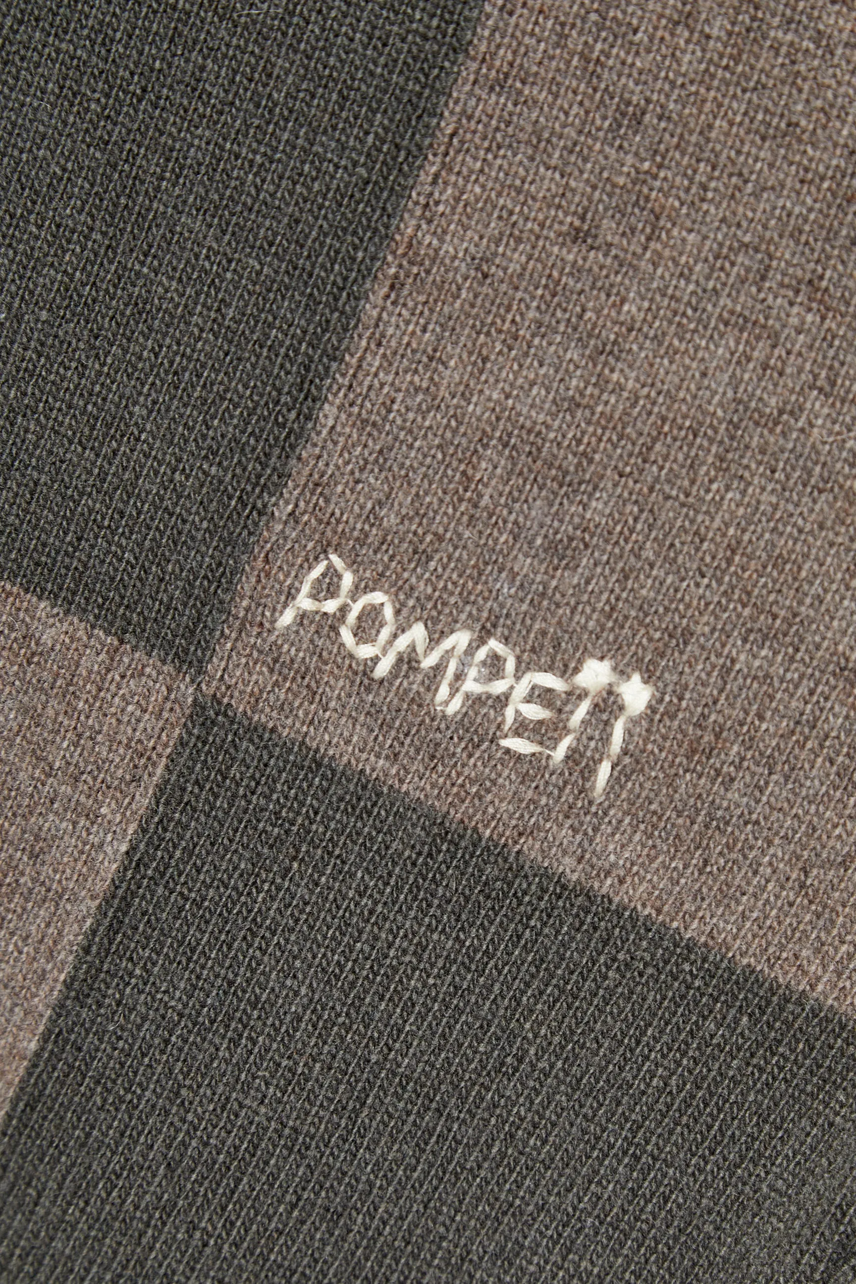 GREEN CHECKED CARDIGAN POLO SHIRT sold by Pompeii product image thumbnail 4