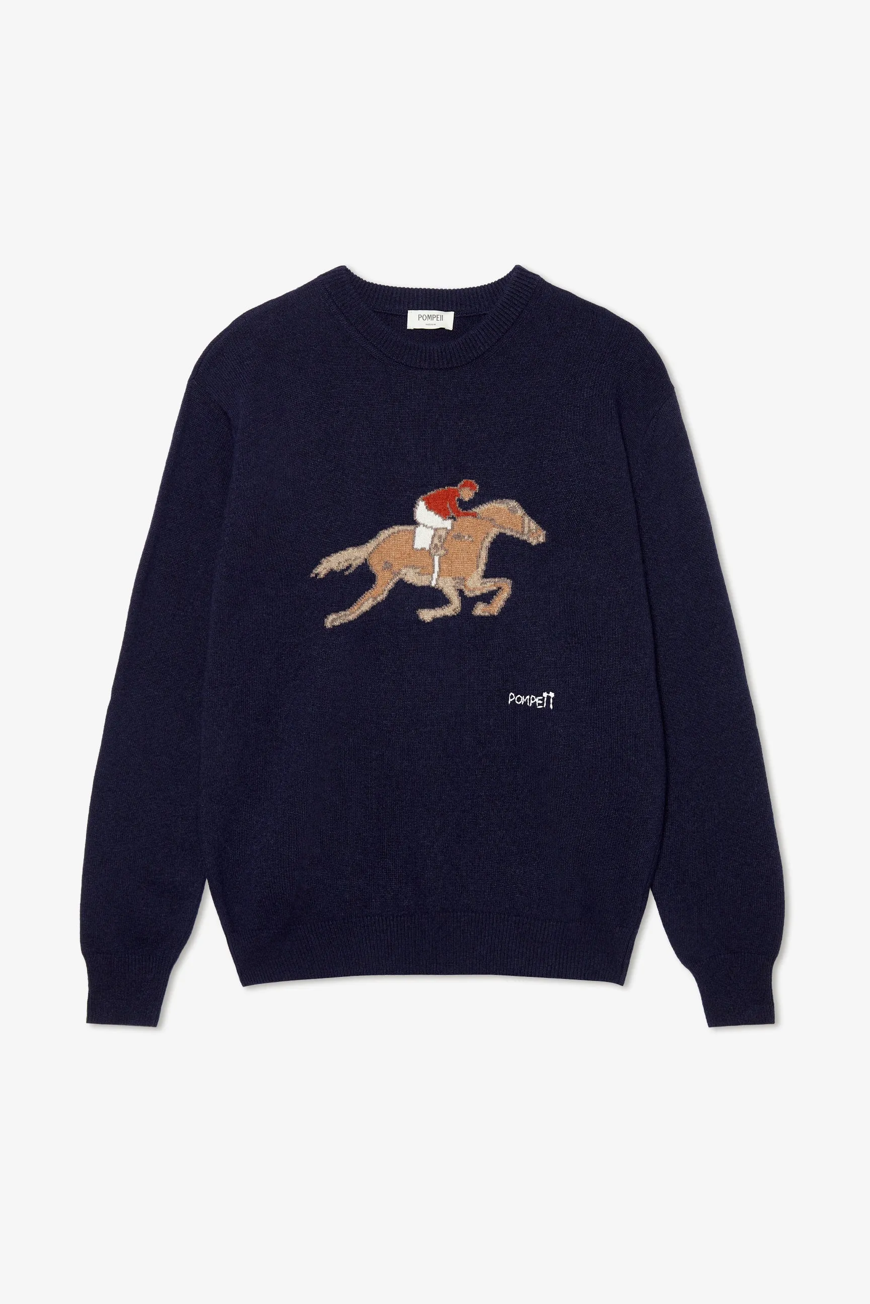 EQUESTRIAN NAVY KNIT SWEATER sold by Pompeii