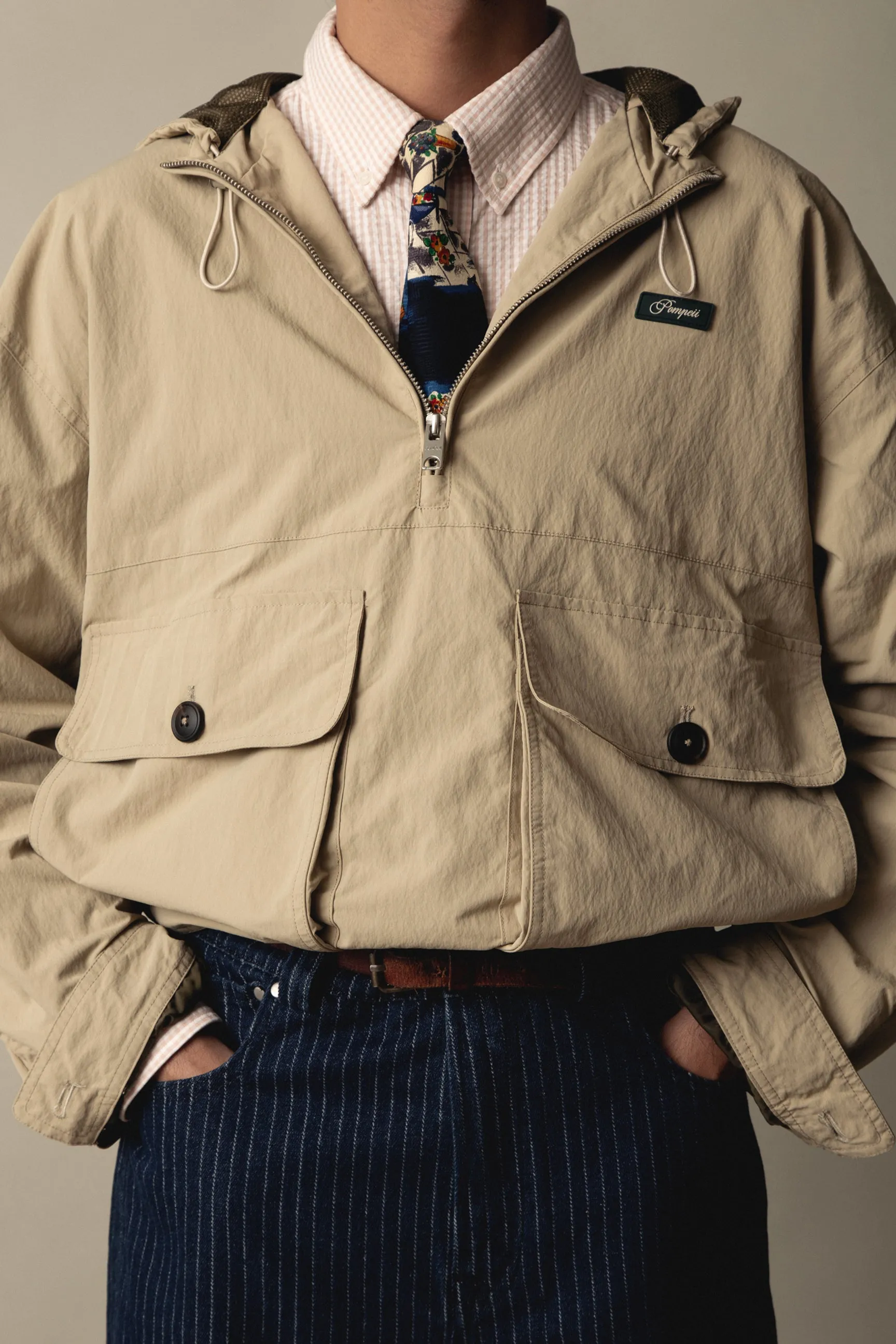 CREAM TECHNICAL WINDBREAKER sold by Pompeii product image thumbnail 3