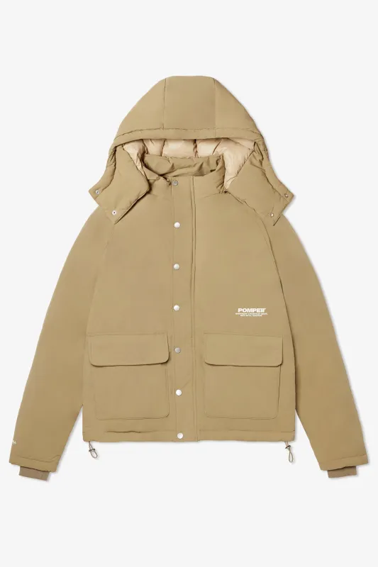 BEIGE PUFFER JACKET sold by Pompeii