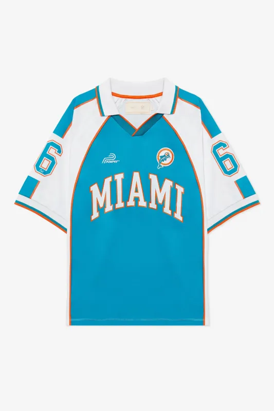 MIAMI DOLPHINS FOOTBALL JERSEY made by Pompeii