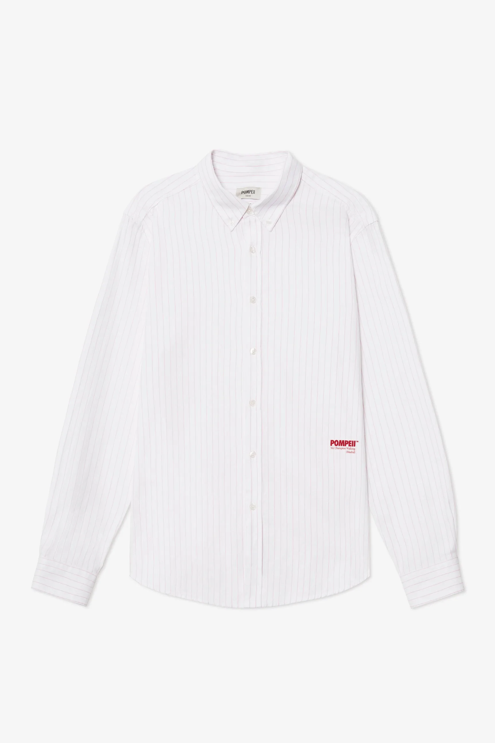 POMPEII PINK THIN STRIPE OXFORD SHIRT sold by Pompeii
