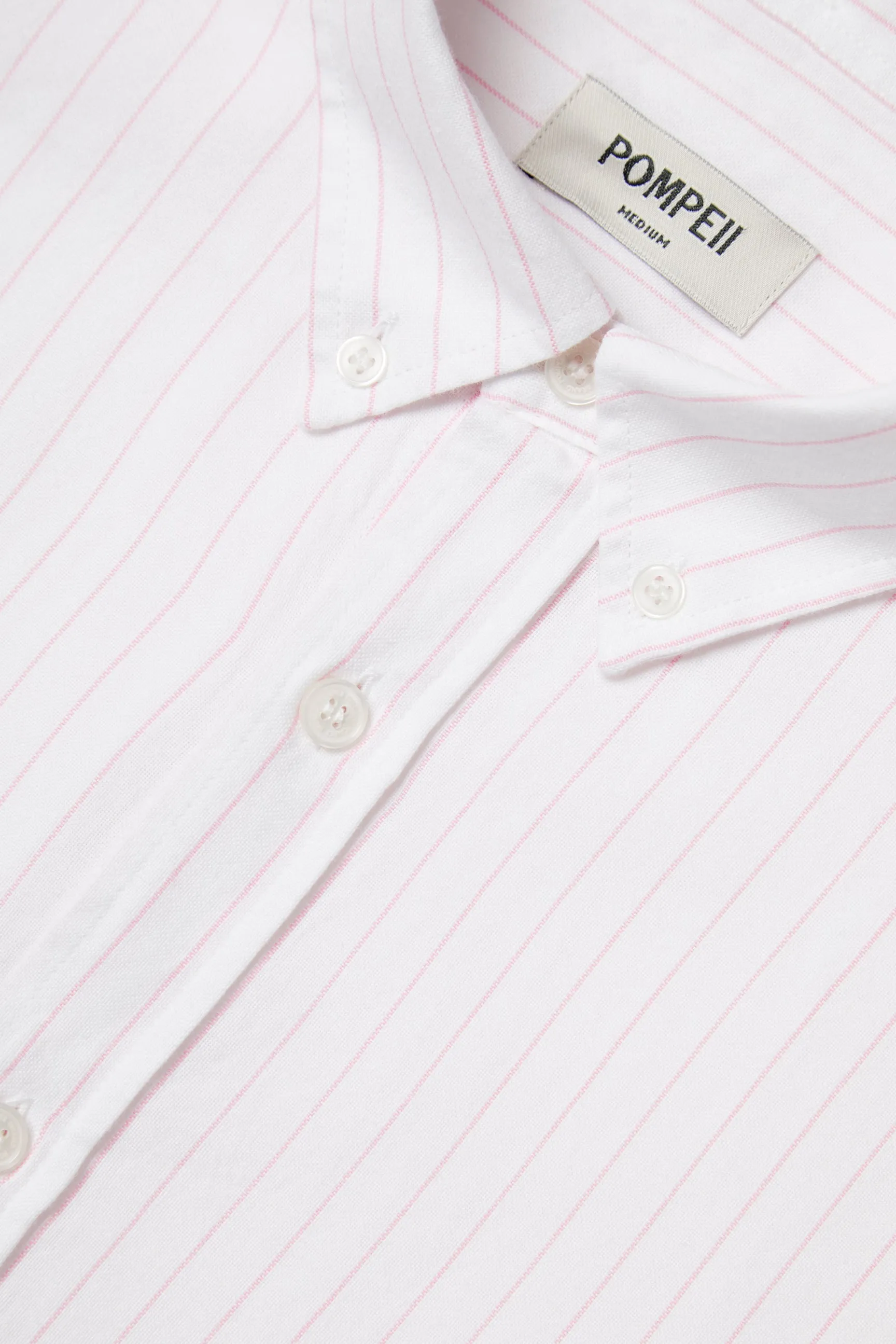 POMPEII PINK THIN STRIPE OXFORD SHIRT sold by Pompeii product image thumbnail 4