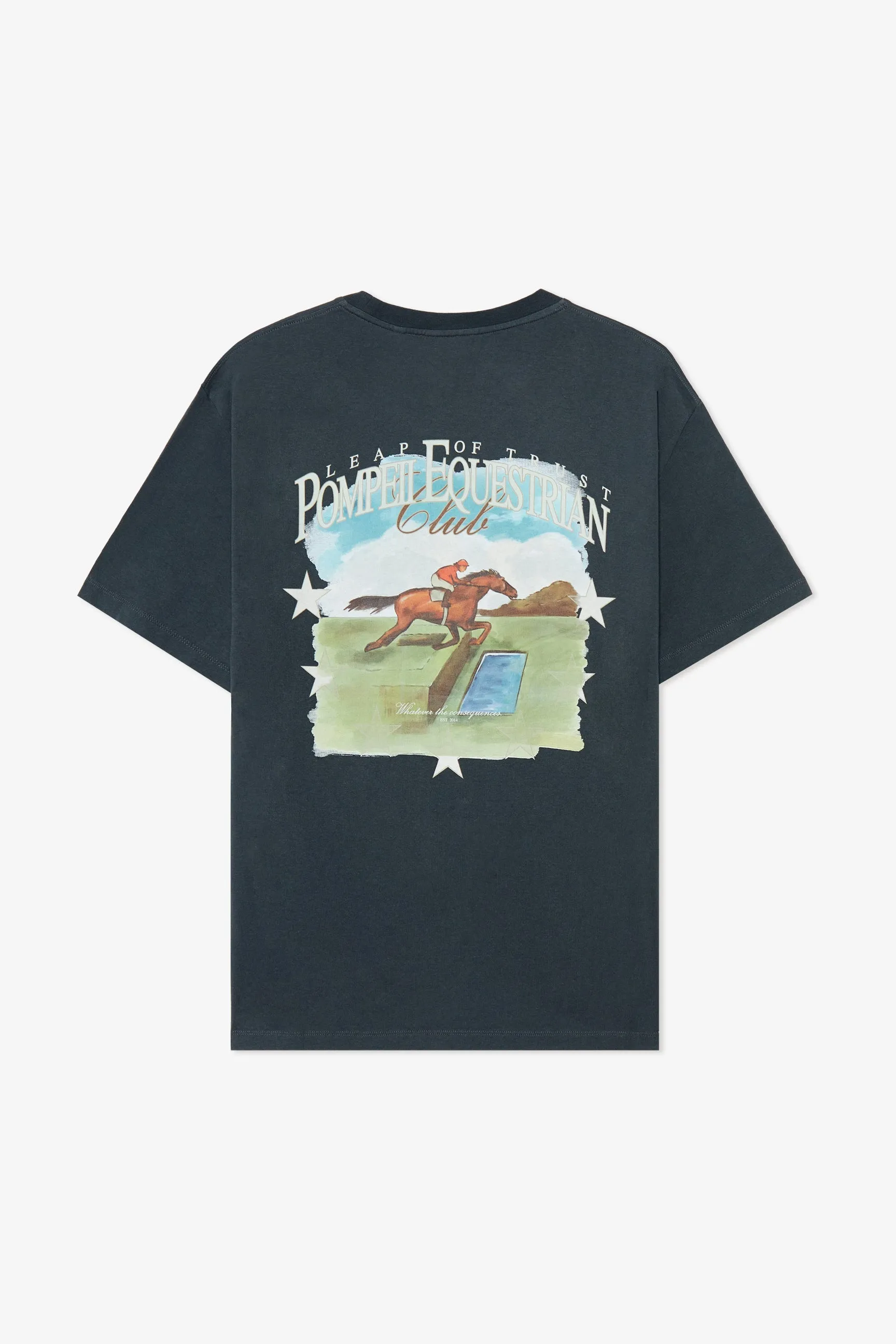 POMPEII EQUESTRIAN CHARCOAL T-SHIRT sold by Pompeii