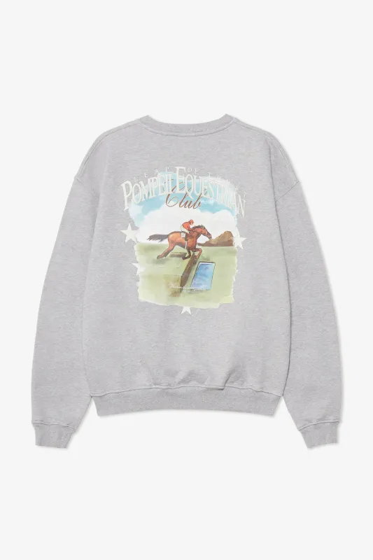 POMPEII EQUESTRIAN CLASSIC GRAY RELAXED CREW NECK made by Pompeii