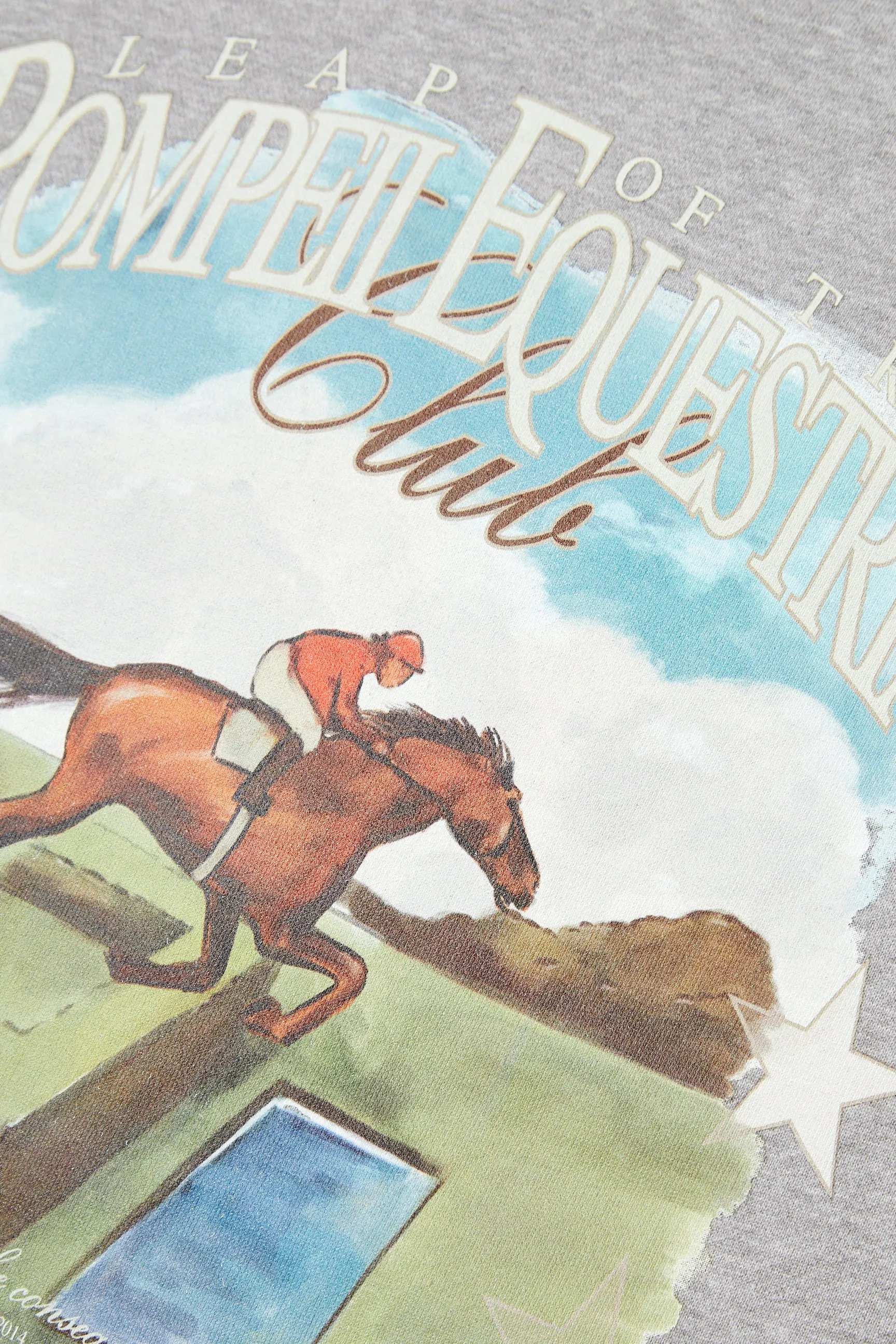 POMPEII EQUESTRIAN CLASSIC GRAY RELAXED CREW NECK sold by Pompeii product image thumbnail 4