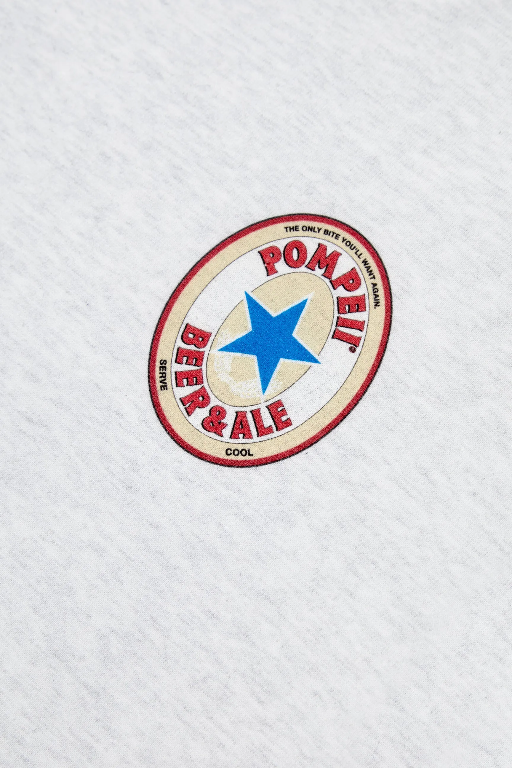 LIGHT GREY MELANGE POMPEII BEER TEE sold by Pompeii product image thumbnail 3