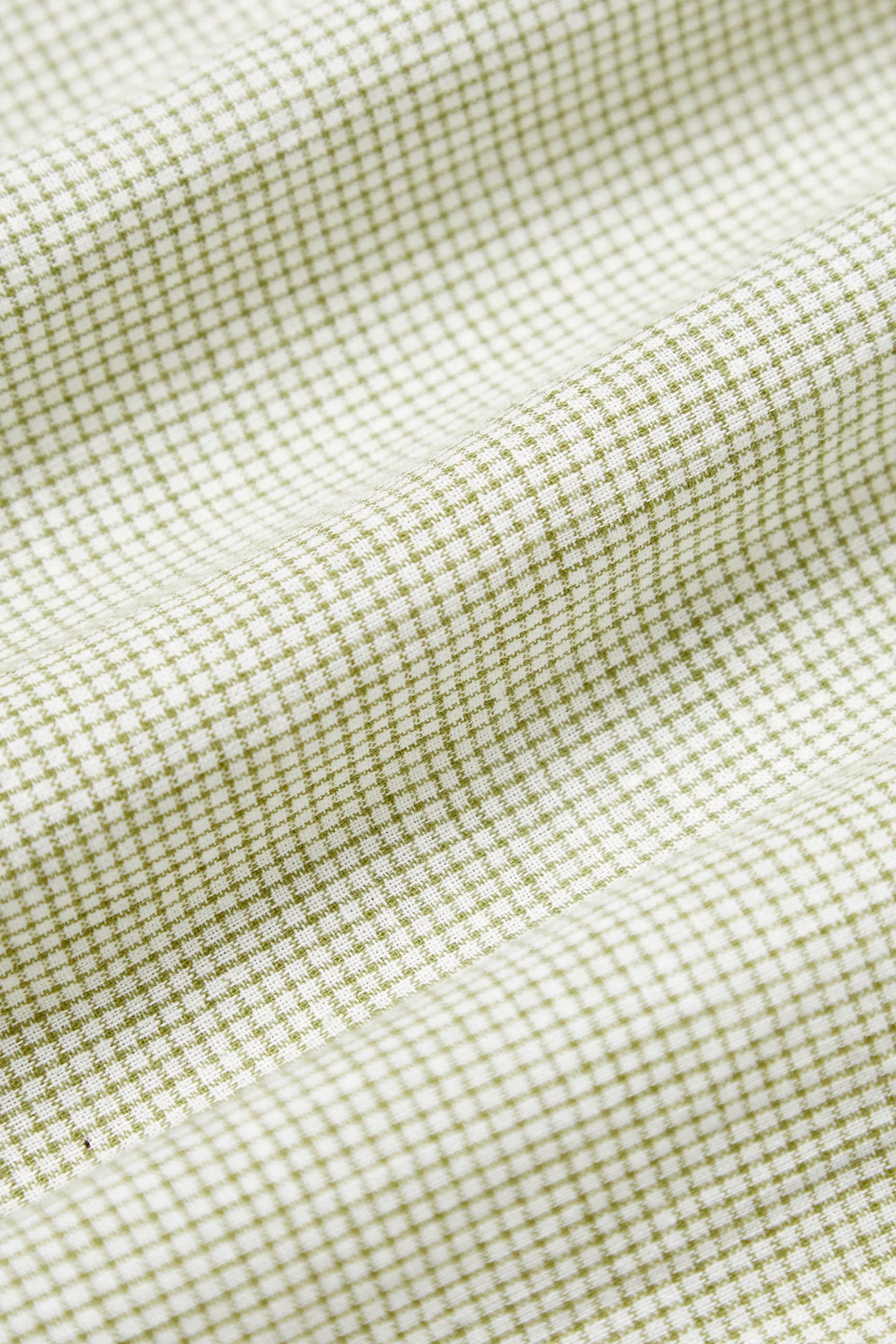 KHAKI MICRO CHECK LINEN BOXY SHIRT sold by Pompeii product image thumbnail 5